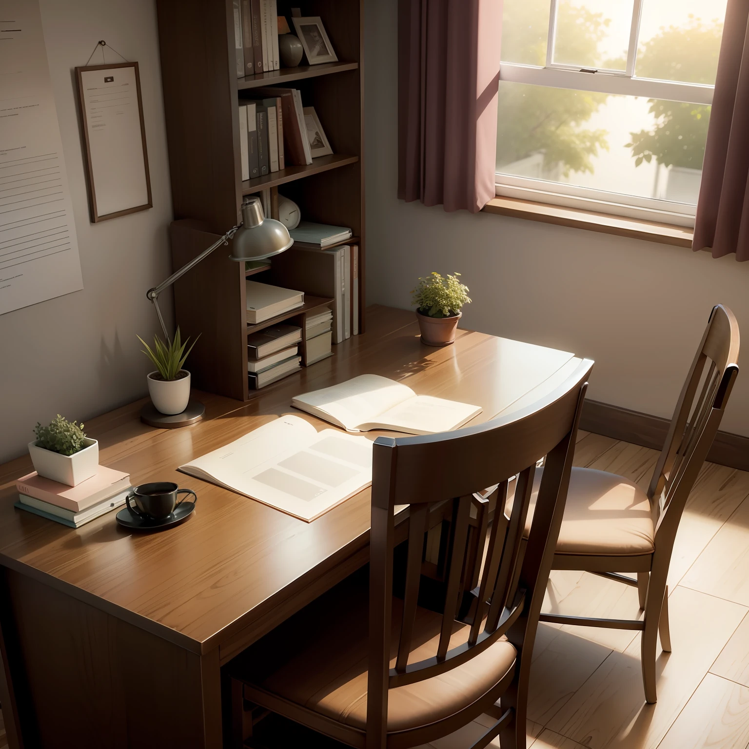 Desk, reading, table and chair, study