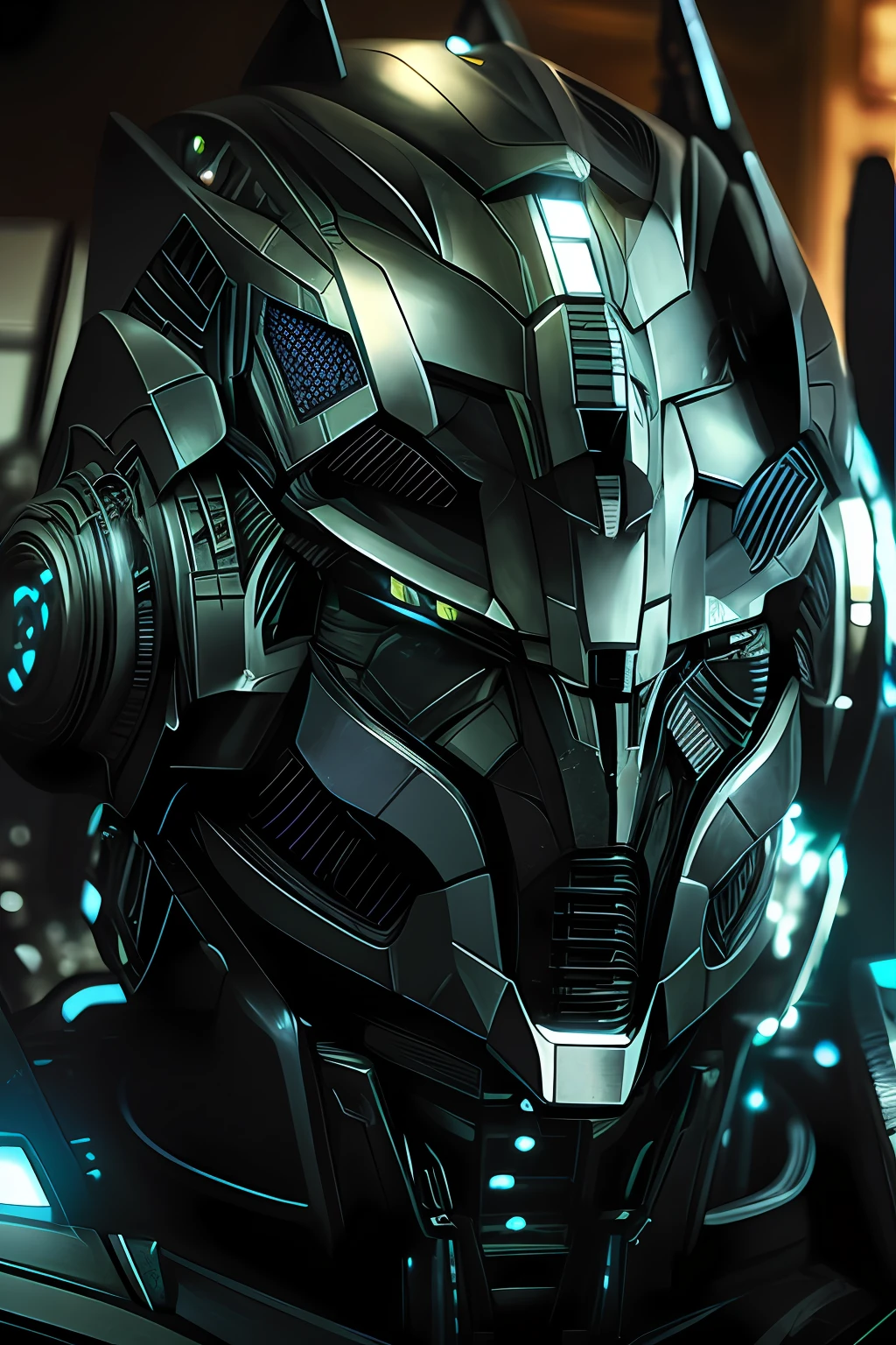 Transformers, Batman and HR Giger style, photo realism, hyper-detail, natural light, light background, photos, studio lighting cinematic shooting + dynamic composition, incredible detail, sharpening, detail + intricate details + professional lighting, cinematic lighting + 35mm + anamorphic + lightroom + photography + bokeh + lens flare + film grain