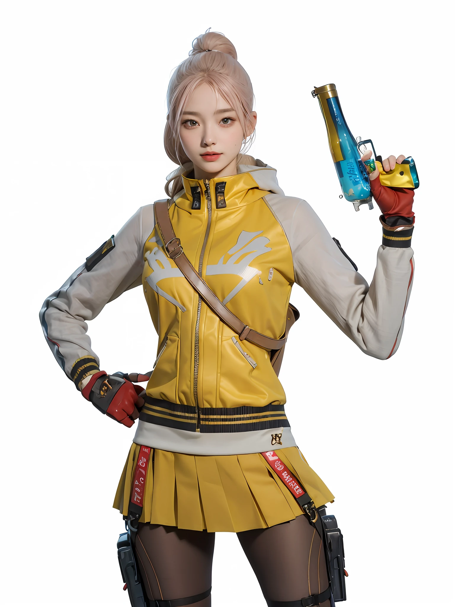 （（best qualtiy，8K，tmasterpiece：1.3））），Clear focus：1.2，（layer cut，The large：1.2），Beautiful Women in Perfect Figure：1.4，Slender abs：1.2，Moist body：1.5，Highly Detailed Face and Skin Textur，Detailed eyes，二重まぶた，long whitr hair，（beautidful eyes：1.3），（Smiling face：1.3），（Both eyes are the same size：1.4），（Light pink hair：1.3），（Smile lips：1.3）