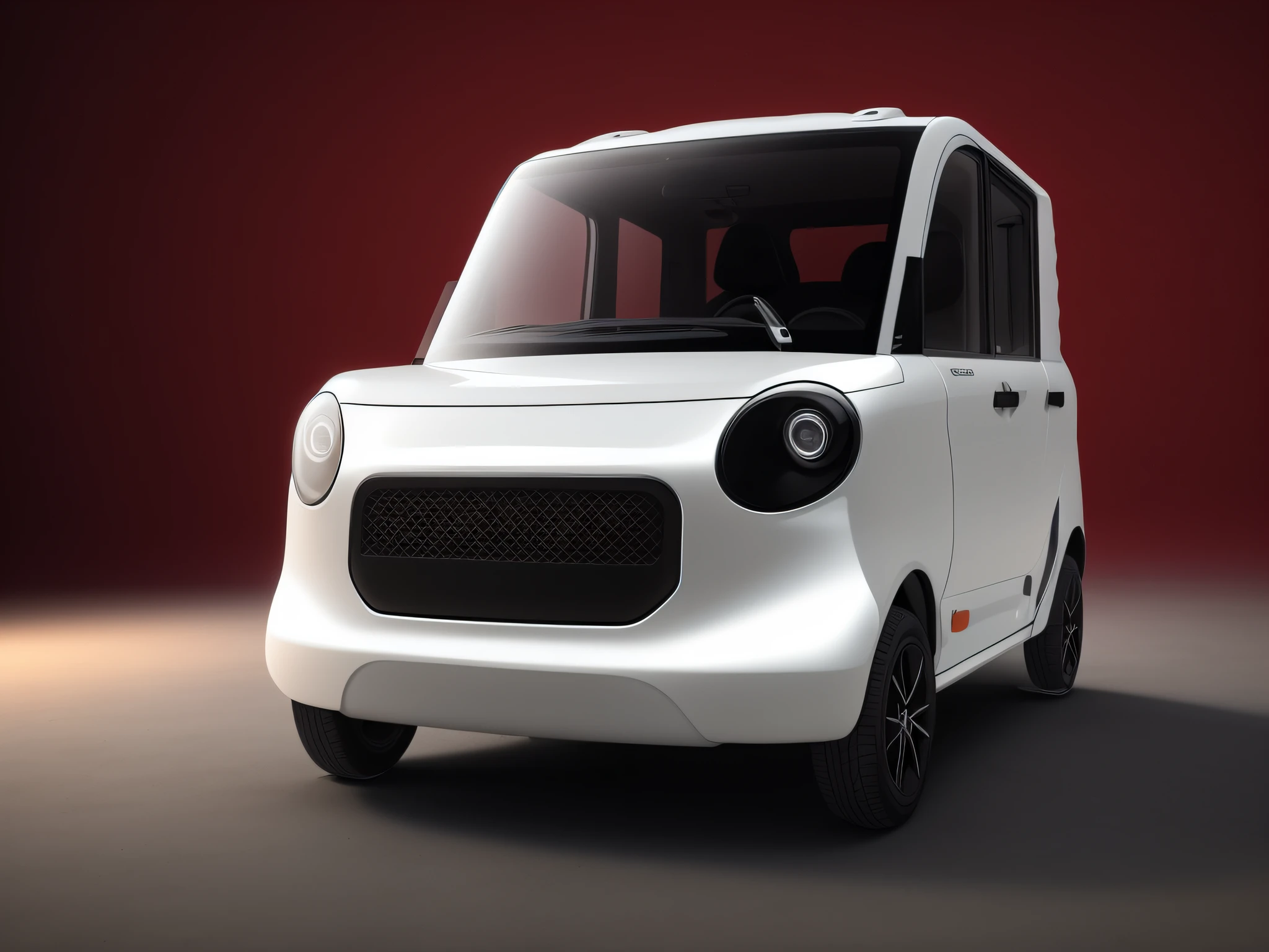 White car close-up on red background, KAMA Russian electric car, futuristic product car shot, cute futuristic vehicle, vehicle design trends, zen concept, new car, smart ,,,,, concept car, it has red and black paint, concept, car concept, sand creek, front perspective, masterpiece, best quality t, extremely beautiful reflection, best reflection, (very detailed CG unity 8K wallpaper) (best quality t) (best illustration) (best hue), octane rendering, ray tracing, ultra-fine detail, vertical symmetry, (cyborg:1.1), ([tail | detailed wire]:1.3), (complex detail), hdr, (hyperdetailed: 1.2), cinema lens, vignette, centered, (cyborg:1.1), ([tail | detailed wire]:1.3), (complex detail), hdr, (complex detail, hyperdetailed: 1.2), cinematic lens, vignette, centered, ,
