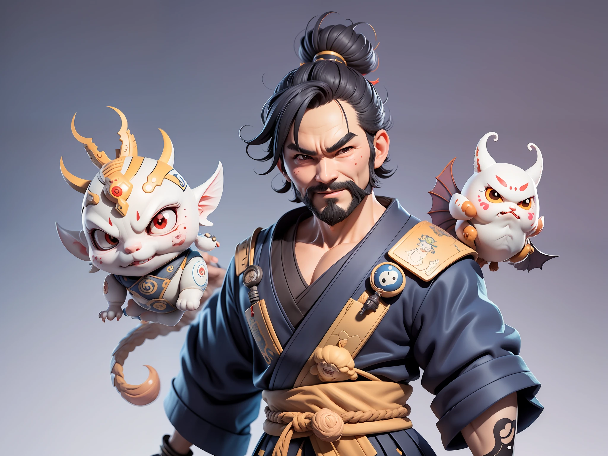 (Daisaku),(Need),(Super meticulous),(full bodyesbian:1.2),Japanese ukiyo-e girl,japanese geisha,Beautiful,Oriental dragon,Aeolian Thor,Raised sexy,爆乳,Oriental face,TV Anchor,Bust portrait illustration,Alone,In black suit,a blue tie,The face is slightly chubby,The face was clean,without a beard,Black super short hair,Black eyes,Smile confidently,3C computer sub-products,iPad, iphone,Digital painting,3D character design by Mark Clairen and Pixar and Hayao Miyazaki and Akira Toriyama,The illustration is a high-definition illustration in 4K resolution,With very detailed facial features and cartoon-style visuals。