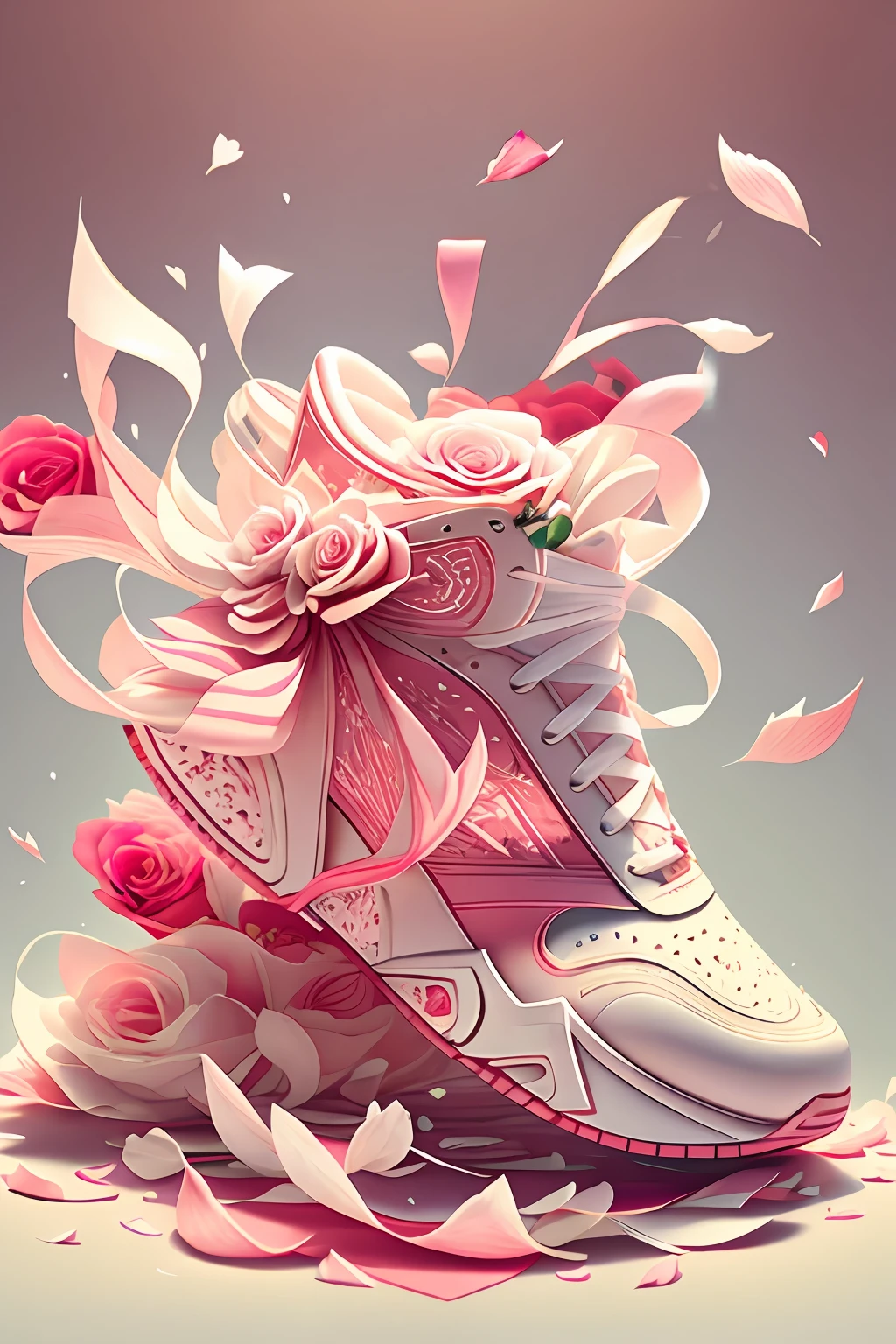 Gorgeous ribbon、Bouquet of roses、Pink Rose、White Rose