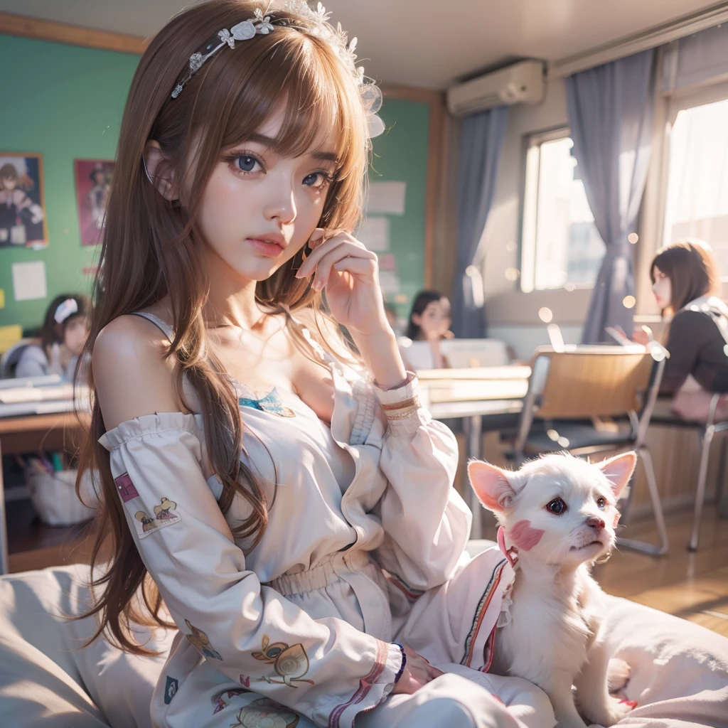 8K, Best Quality, Masterpiece: 1.2), Realistic, Ultra High Resolution, Intricate Details, 1 Girl, Beautiful Face, Pajamas, Upper Body, Standing, Wide Angle Lens, Surreal Schoolgirl, Surreal Schoolgirl, Realistic Anime 3 D Style,, Smooth Anime CG Art, 3 D Anime Realistic, Beautiful Anime High School Girls, Realistic Anime, Realistic Young Anime Girl (8K, Best Quality, Masterpiece: 1.2) Sakimichan HDRI, Pajamas, Lace, Shoulders,  shoulders,  shoulders,  shoulders