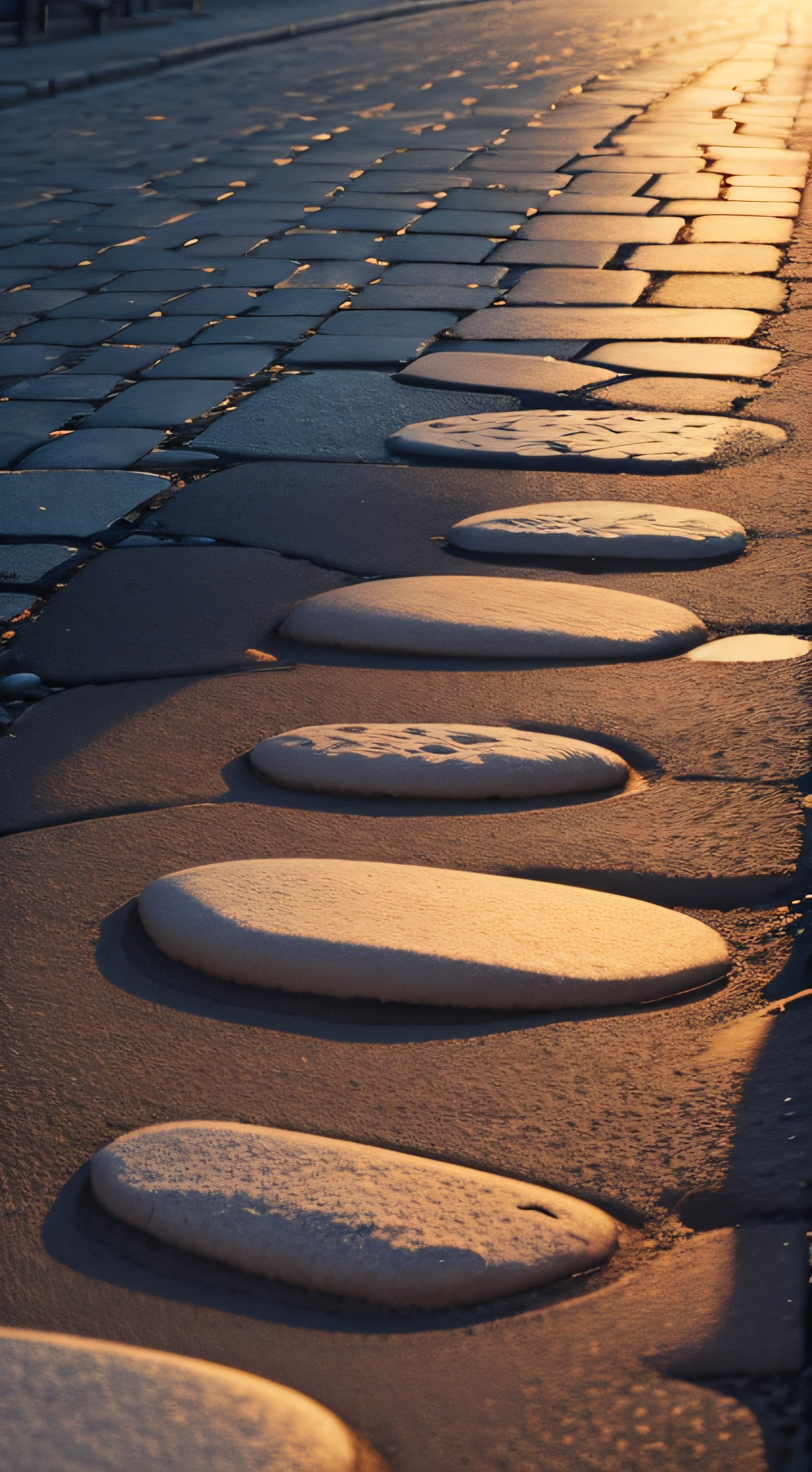 Wallpaper phone,Color style,cobblestones,sandbeach,with light glowing --auto