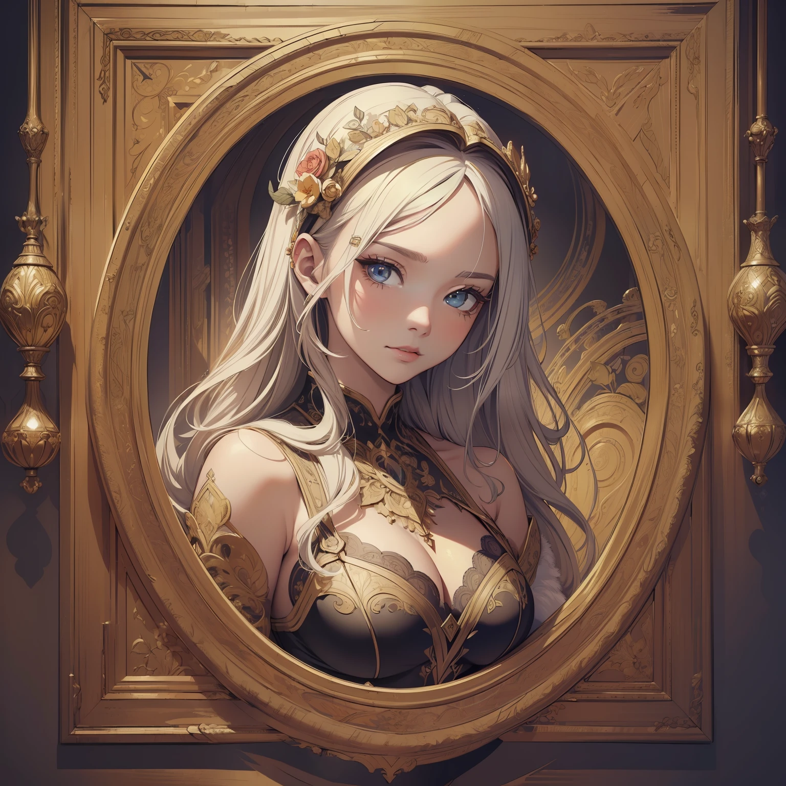 (Masterpiece, Best Quality, Highres:1.4), Detailed, Intricate Details, 4K,
color splashes, line art, art, fibonacci,