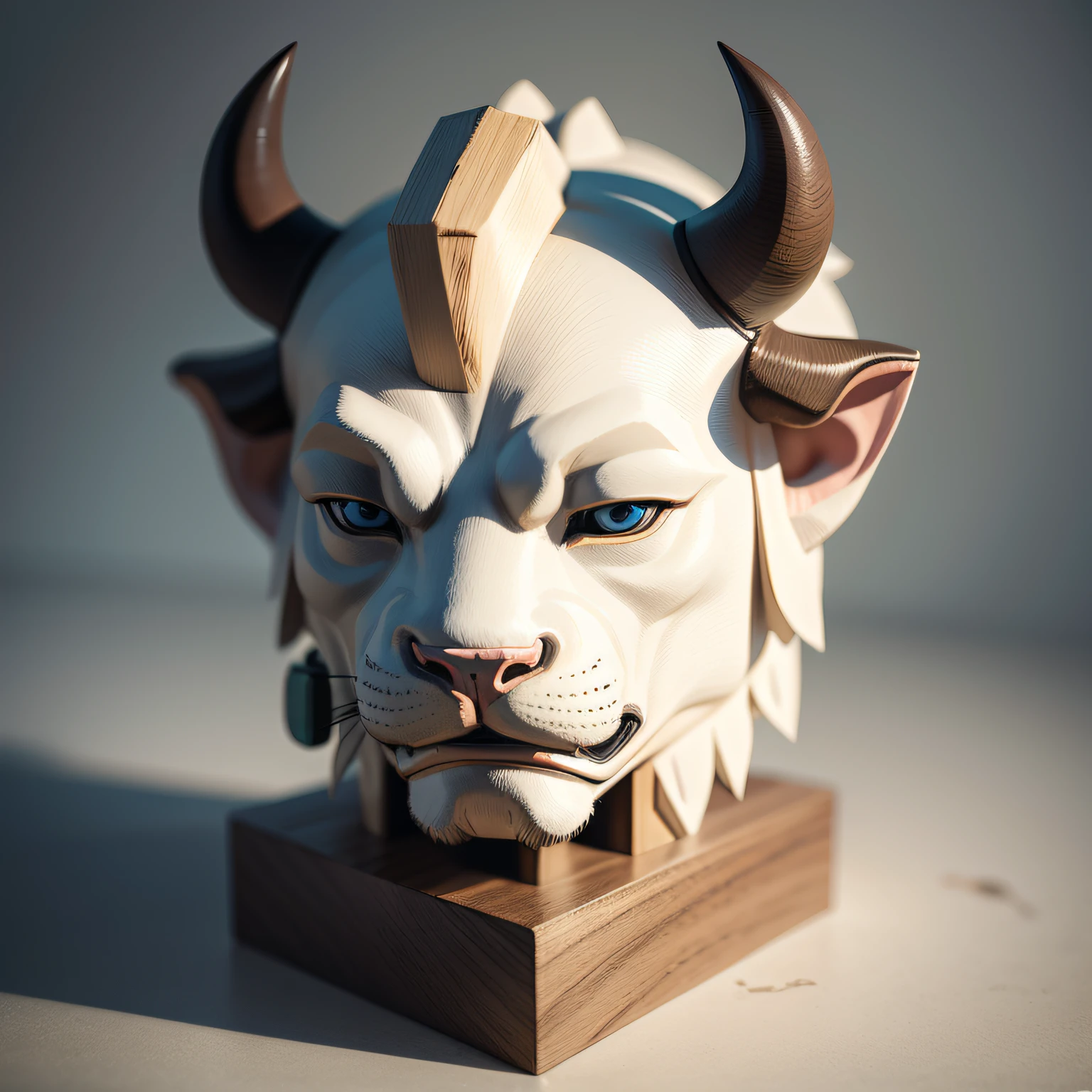 Bull head totem，对称，planar