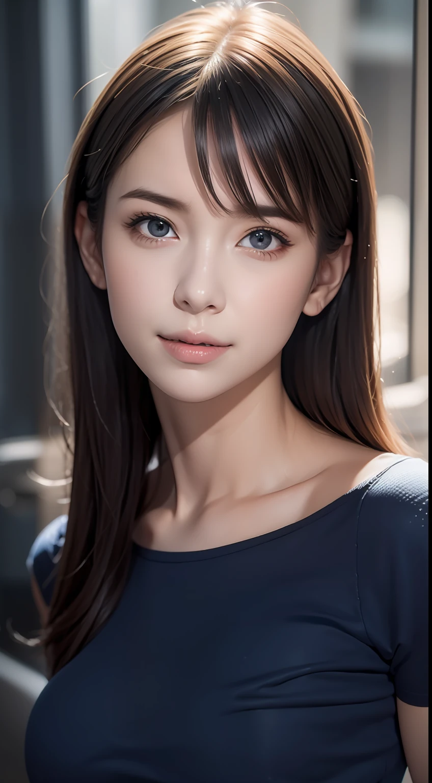 dressed, (photo realistic:1.4), (hyper realistic:1.4), (realistic:1.3),
(smoother lighting:1.05), (increase cinematic lighting quality:0.9), 32K,
1girl,20yo girl, realistic lighting, backlighting, light on face, ray trace, (brightening light:1.2), (Increase quality:1.4),
(best quality real texture skin:1.4), finely detailed eyes, finely detailed face, finely quality eyes,
(tired and sleepy and satisfied:0.0), face closeup, t-shirts,
(Increase body line mood:1.1), (Increase skin texture beauty:1.1)