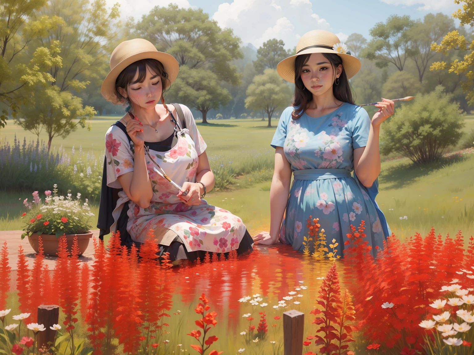 painting, floral, lifelike
