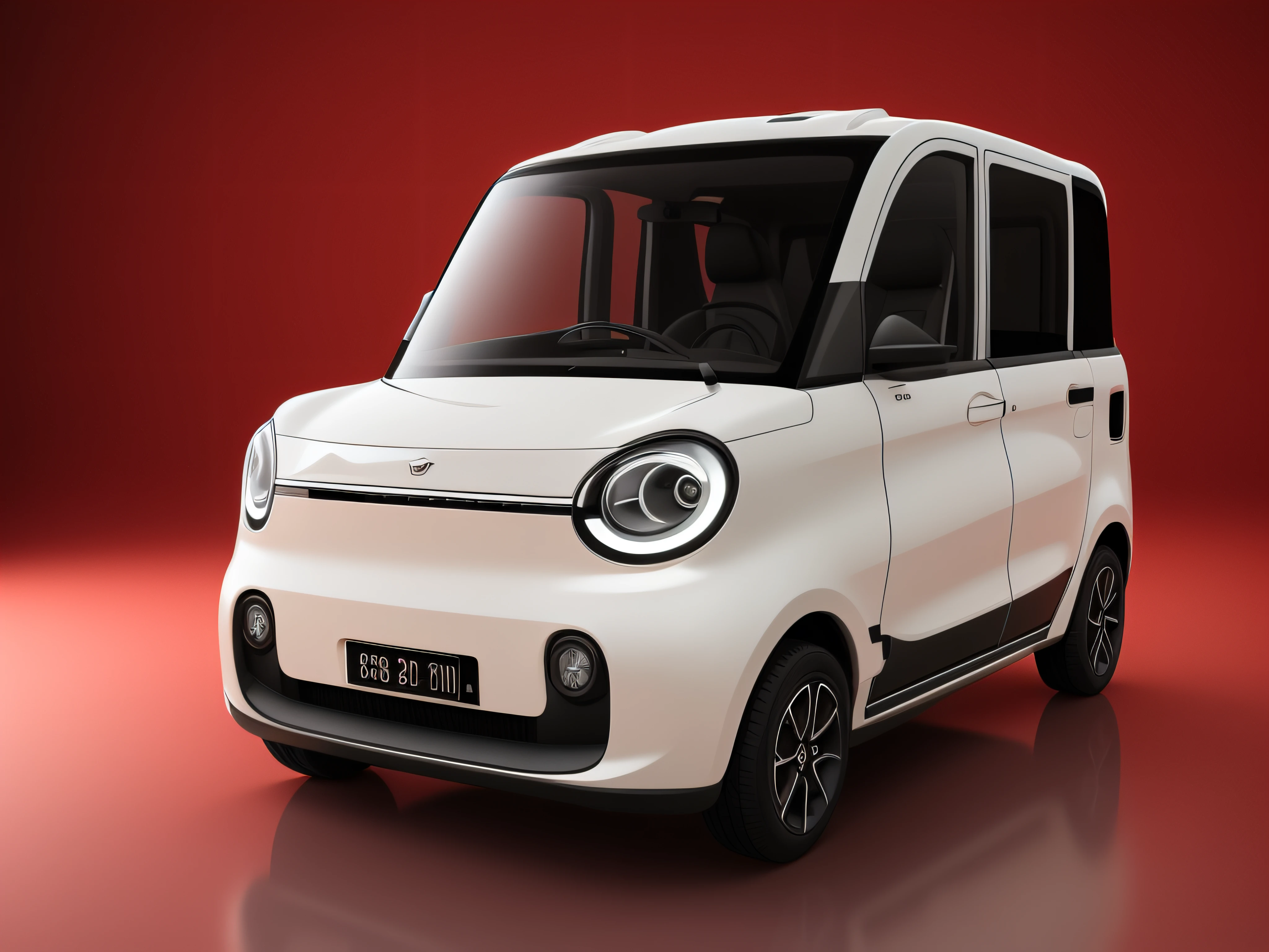 White car close-up on red background, KAMA Russian electric car, futuristic product car shot, cute futuristic vehicle, vehicle design trends, zen concept, new car, smart ,,,,, concept car, it has red and black paint, concept, car concept, sand creek, front perspective, masterpiece, best quality t, extremely beautiful reflection, best reflection, (very detailed CG unity 8K wallpaper) (best quality t) (best illustration) (best hue), octane rendering, ray tracing, ultra-fine detail, vertical symmetry, (cyborg:1.1), ([tail | detailed wire]:1.3), (complex detail), hdr, (hyperdetailed: 1.2), cinema lens, vignette, centered, (cyborg:1.1), ([tail | detailed wire]:1.3), (complex detail), hdr, (complex detail, hyperdetailed: 1.2), cinematic lens, vignette, centered, ,