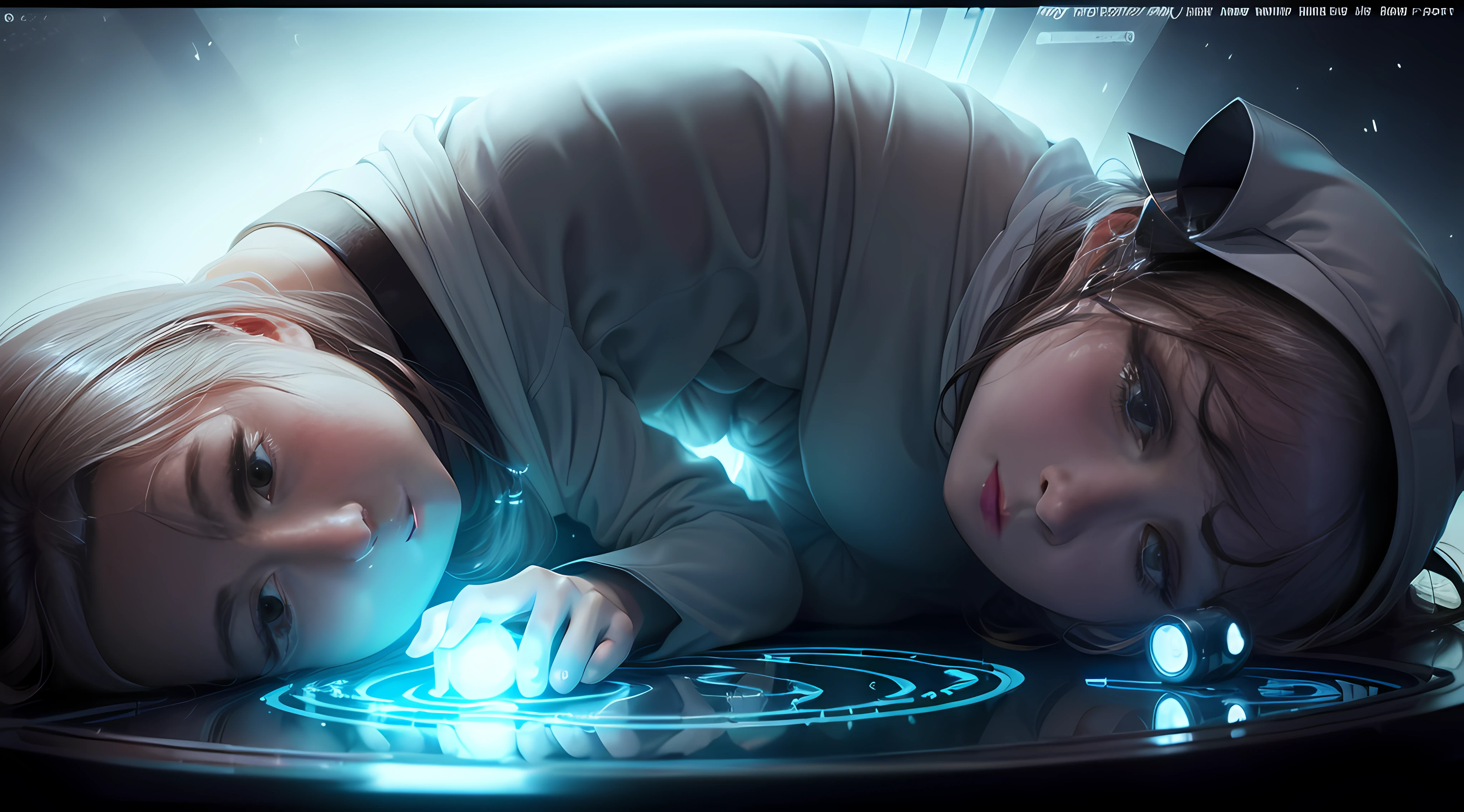(((Sense of clarity:1.1+heartbeat:1.1),Yourself like a dream, Information of this era on the light screen, peacetime, It didn't happen after the end times), The world is in a period of complete peace, Nothing will happen in the end times。