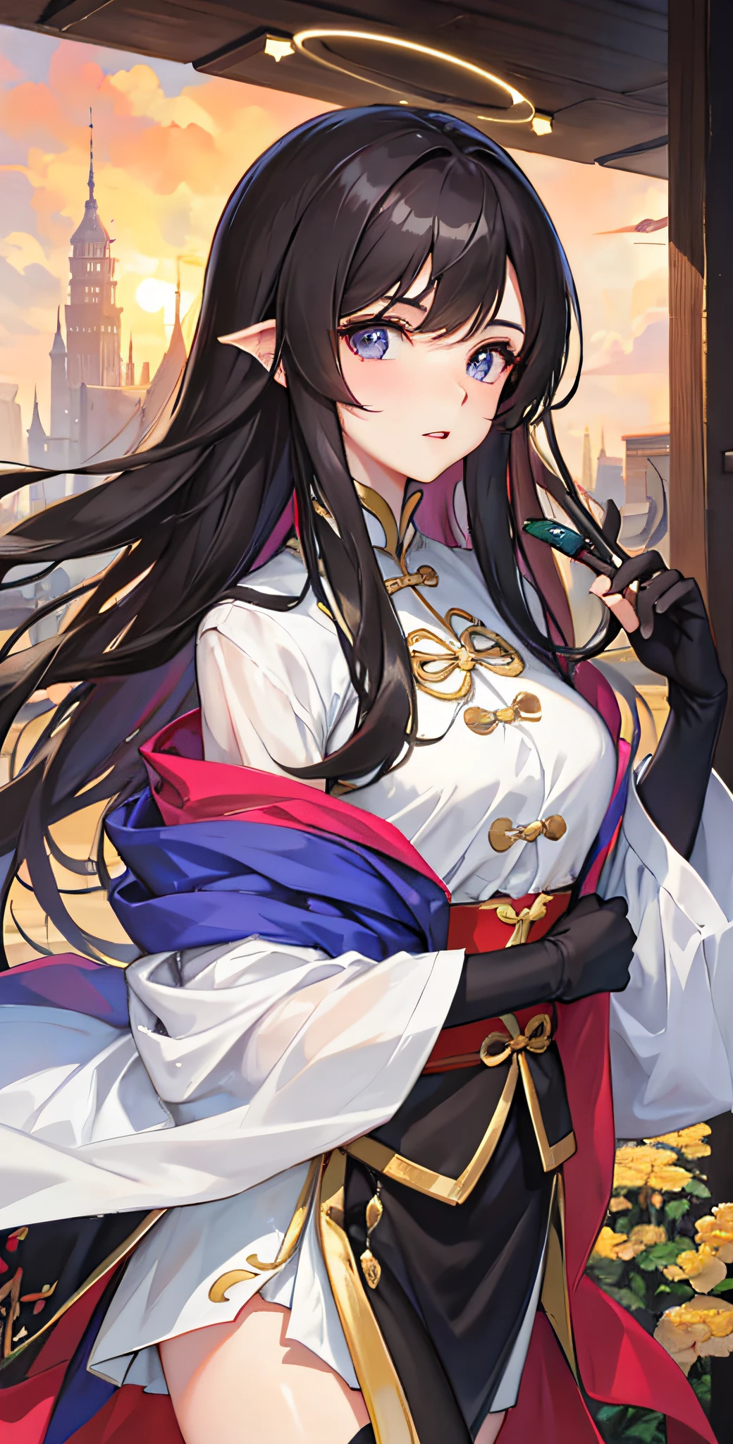best qualtiy,tmasterpiece,超高分辨率,(realisticlying:1.4),xiuxian,arma,Detal Face, 1girll,独奏,arma,,(Magical Circle:1.2),xiuxian,The upper part of the body,a beauty girl,A half body,jacket