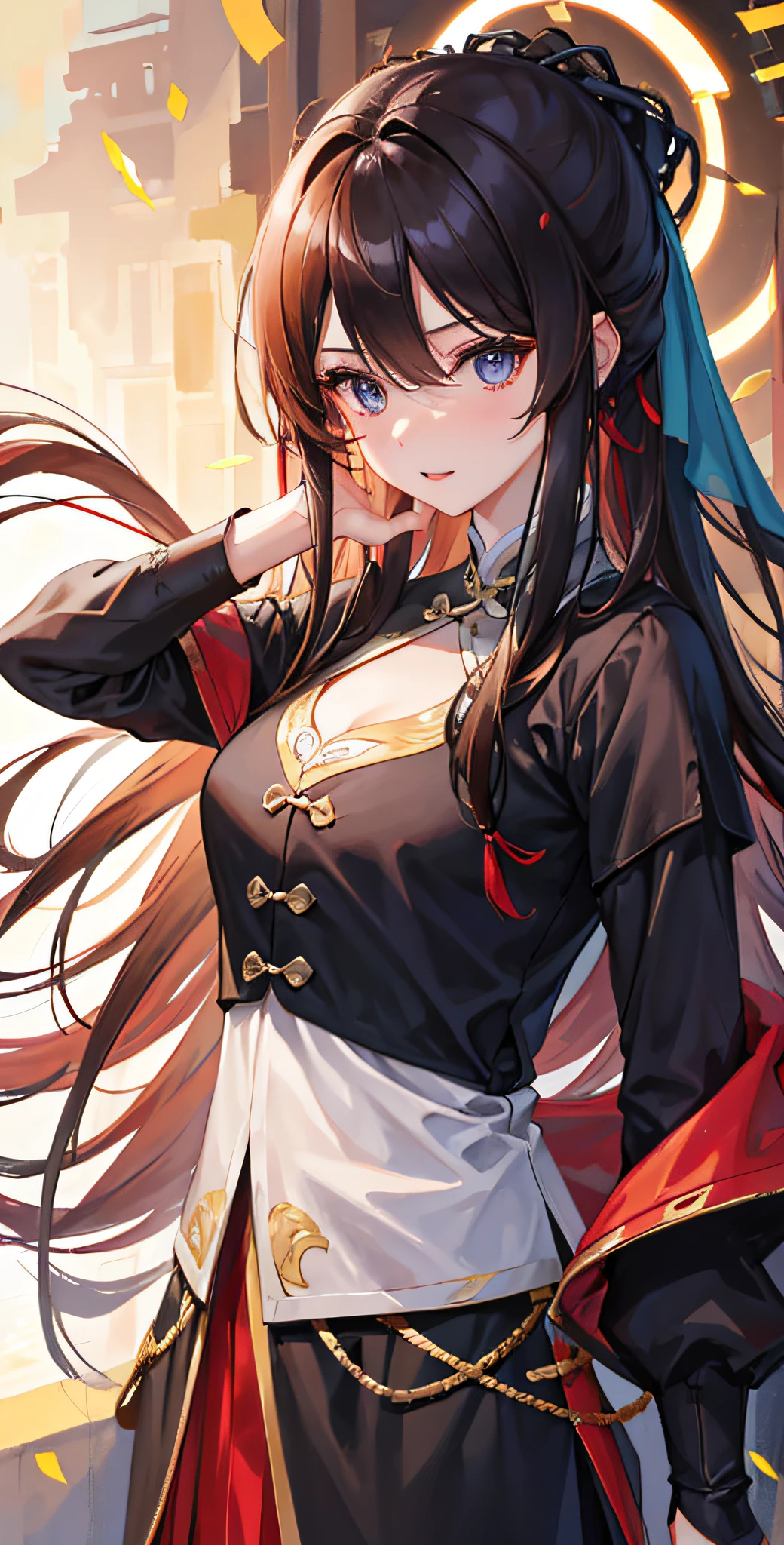 best qualtiy,tmasterpiece,超高分辨率,(realisticlying:1.4),xiuxian,arma,Detal Face, 1girll,独奏,arma,,(Magical Circle:1.2),xiuxian,The upper part of the body,a beauty girl,A half body,jacket