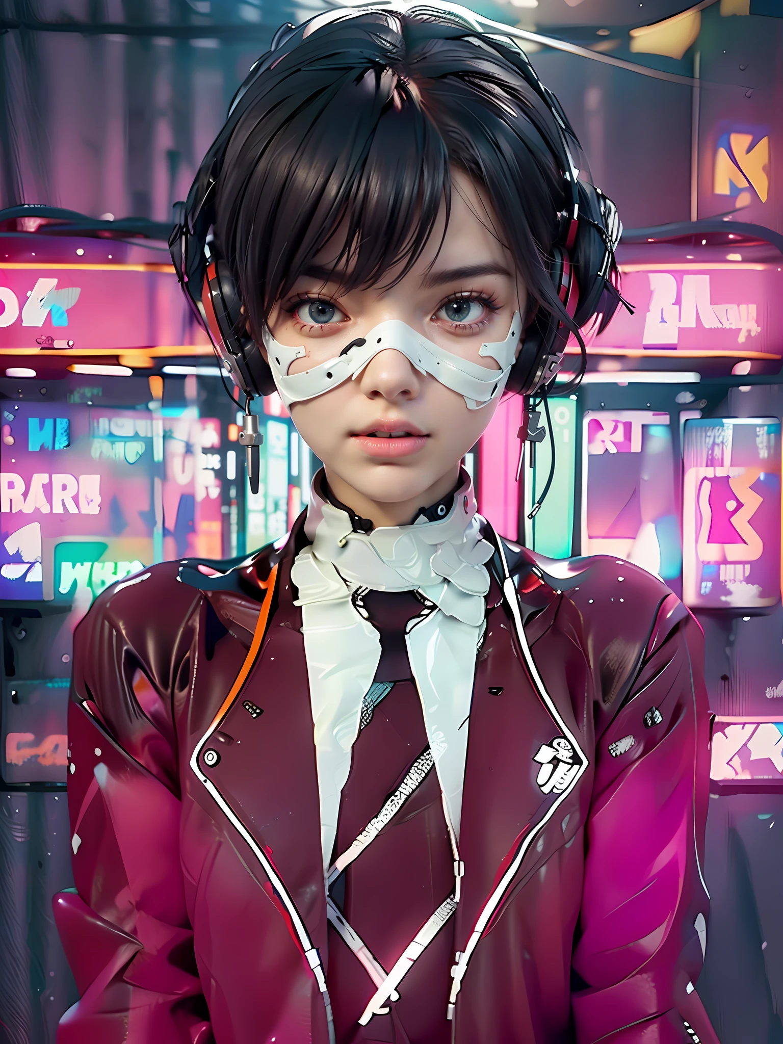((Best Quality)), ((Masterpiece)), (Highly Detailed:1.3), 3D, (Cyberpunk:1.3) cyberpunk link, computer terminal, computer servers, LCD screens, fiber optic cables, corporate logos, HDR (High Dynamic Range) cyberpunk, dark boy,cyber clothing, cyber armor, neon cyber, cyber hair, elf, Ray Tracing, NVIDIA RTX, Super-Resolution, Unreal 5, Subsurface Scattering, PBR Texturing, Post-processing, Anisotropic filtering, Depth of field, Maximum clarity and sharpness, Multilayer textures, Albedo and specular maps, Surface shading, accurate simulation of light-material interaction, perfect proportions, Octane Render, two-tone lighting, low ISO, white balance, rule of thirds, wide aperature, 8K RAW, efficient sub-pixel, sub-pixel convolution, luminescent particles, final fantasy, mask background cyber city, cyber dress , cyber clothing , cable on body , wireless , cyber on body, headset cyber , cyber body , mecha clothing, humanoid, skin cyber