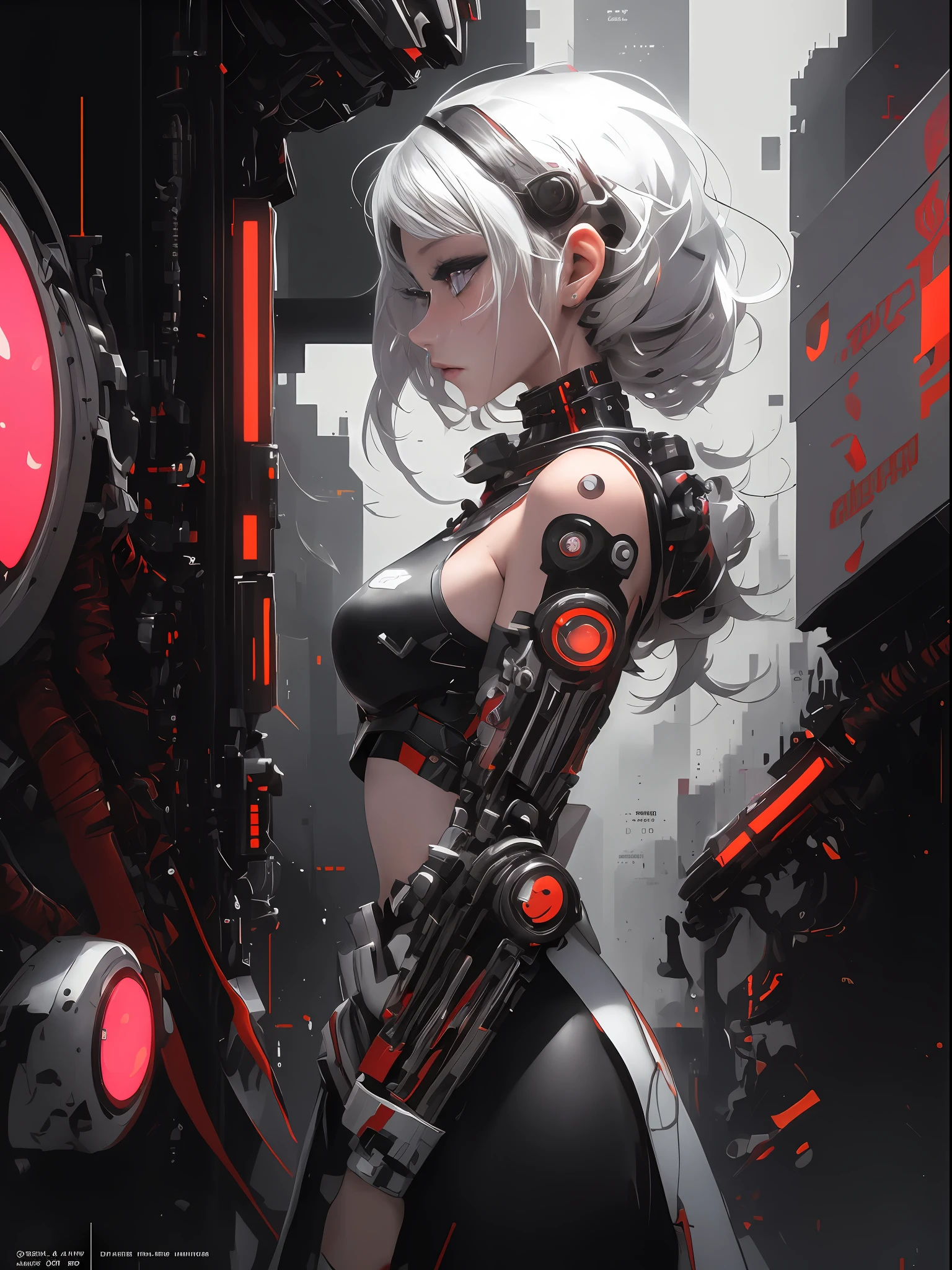 Anime girl with futuristic hair and futuristic makeup in a futuristic setting, Digital Cyberpunk Anime Art, digital cyberpunk - anime art, anime style 4 k, Cyberpunk anime girl mecha, best anime 4k konachan wallpaper, Detailed Digital Anime Art, Cyberpunk Anime Girl, anime cyberpunk art, digital anime art, cyborg - girl with silver hair, cyberpunk anime art,((a girl, head shot, side view,facial profile))