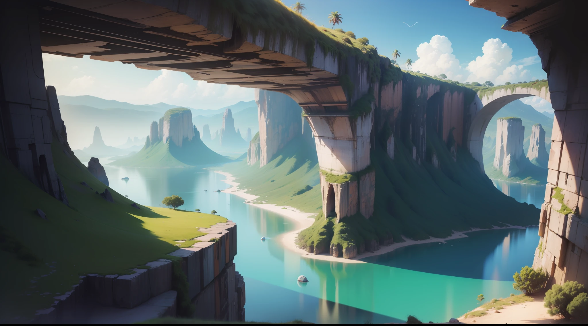Paisagem futuristica linda