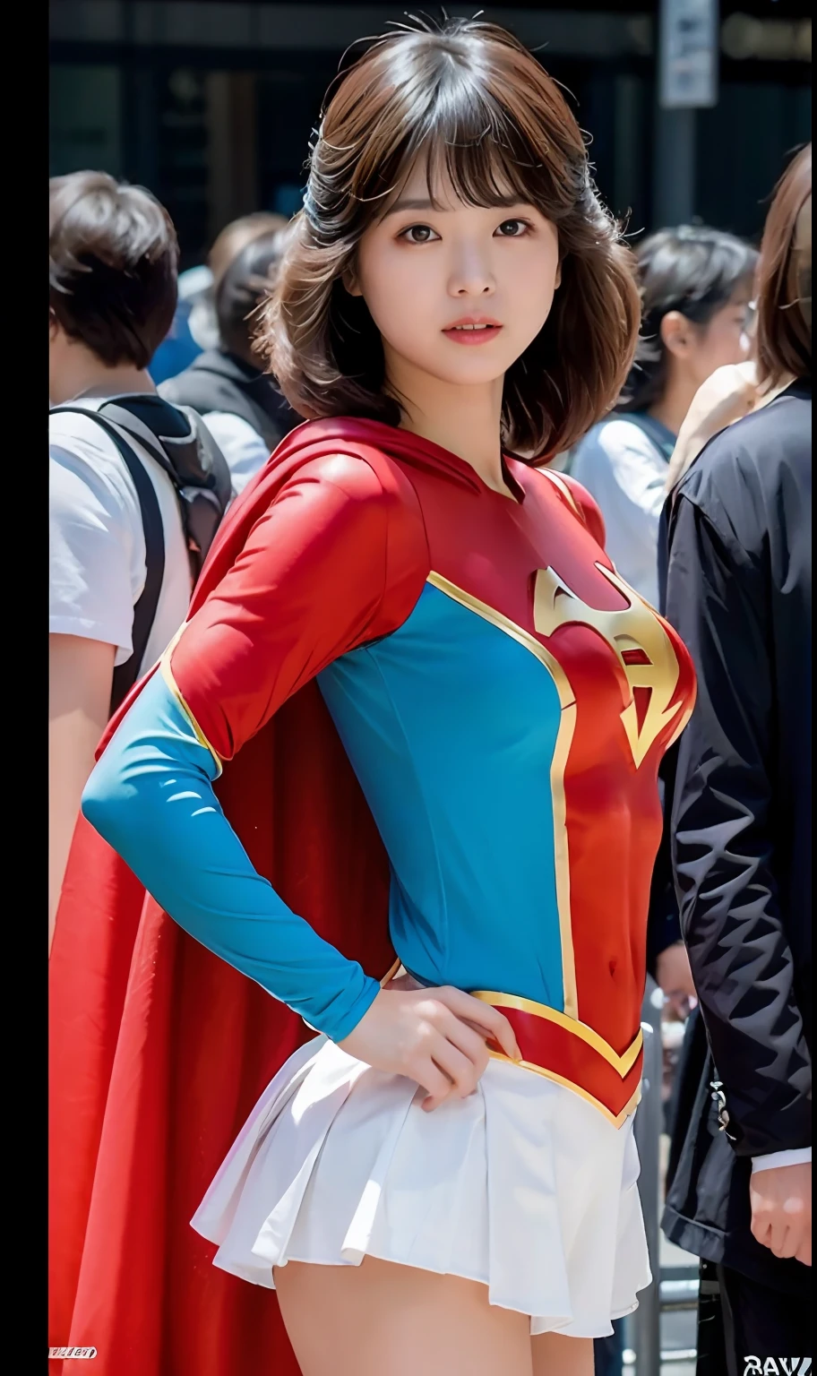 (Raw foto:1.2), Beautuful Women, ultra-detailliert, hight resolution, top-quality, masterpiece, ((Superhero Cosplay)、newyork