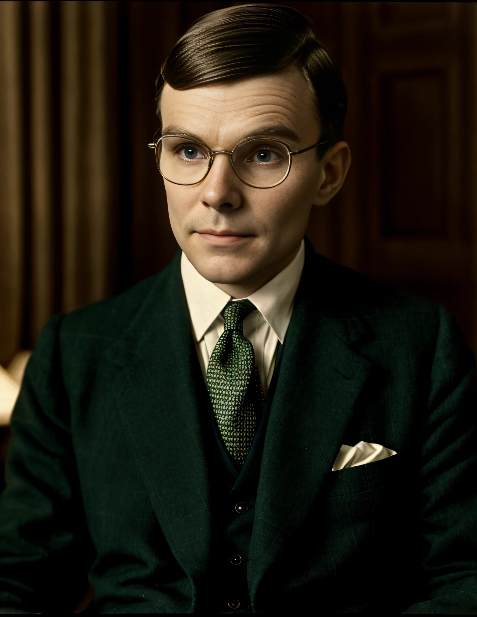 In this mesmerizing photo, we witness a captivating moment frozen in time. The portrait centers around a man bedecked in a dashing suit and tie, exuding an air of intellectual brilliance. This enigmatic figure, none other than the renowned Alan Turing, is illuminated by the soft glow of a vintage camera, evoking the spirit of a bygone era.
The composition beautifully captures Turing's profound gaze, his eyes twinkling with a profound intellect and a touch of mysteriousness. The photographer skillfully hones in on every intricate detail, immortalizing Turing's distinguished features. His dark, tousled hair frames a face adorned with spectacles, lending an air of scholarly elegance.
As we delve deeper into the photograph, our eyes are drawn to a similar portrait adjacent to Turing's - that of Archie Andrews, an emblematic character from the early 1930s. The juxtaposition of these two personalities exudes a sense of historical continuity, both in fashion and demeanor.