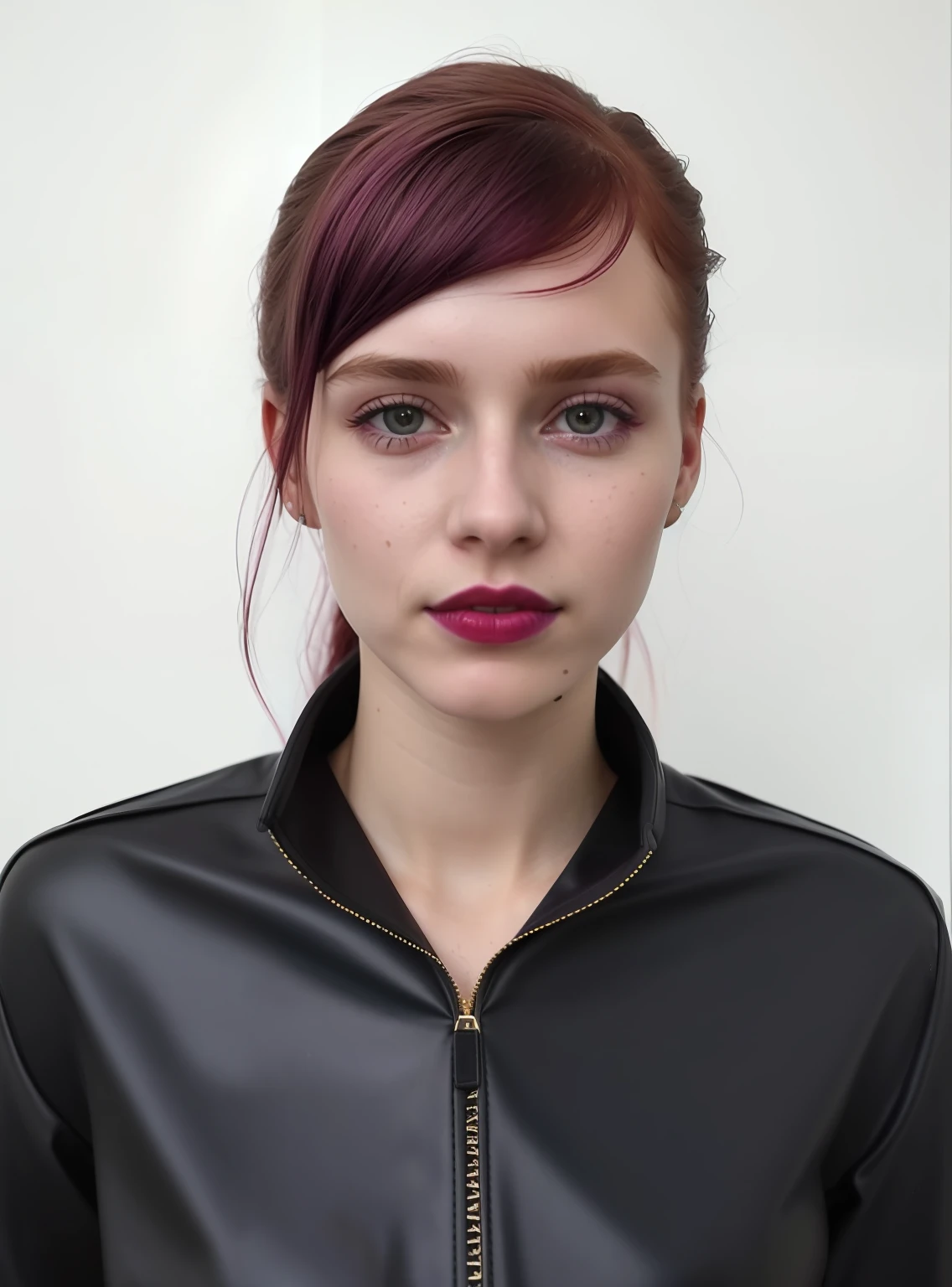laura001, RAW photo of a close up portrait of a (wet), happy, light redhead, 16 yo girl,wavy hair, dark magenta lips, laura001, RAW photo of a close up portrait of a (wet), happy, light redhead, 16 yo girl,wavy hair, dark magenta lips, hotel in the background, [brown | orange leather coat], slate atmosphere, cinematic, dimmed colors, dark shot, muted colors, lut, insane details, intricate details, [[[freckles]]],amazing butyful body, pronounced feminine feature, flirting with camera,light pink hair + messy, 16 yo girl, long hair, beautiful face , perfect skin, dark sky, dark winter, snow, cloudy sky, ultra-detailed body, [:0.5], wearing a very nice saree + hot shoulders, frontal pose