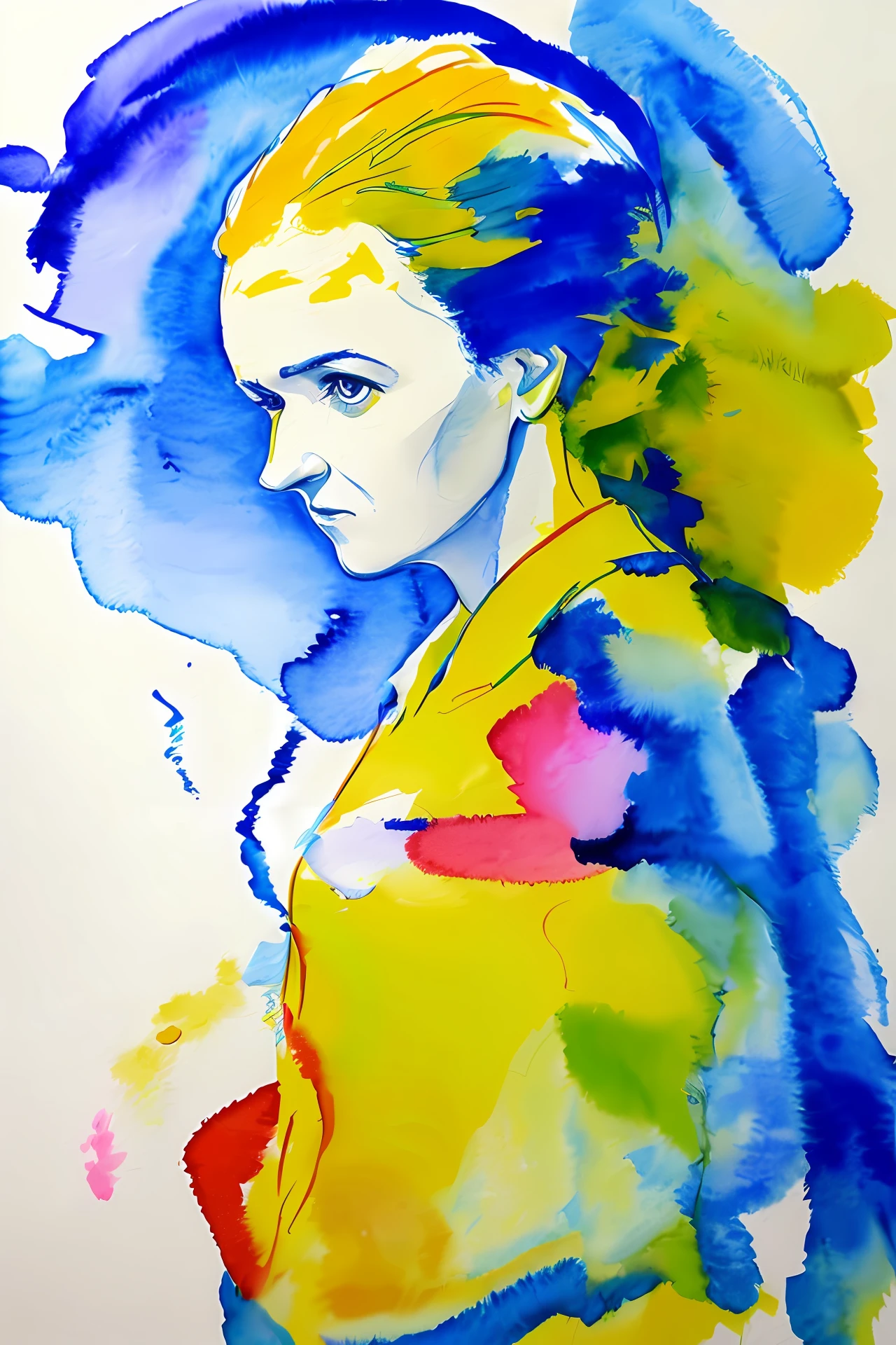 Marie curie desenho aquarelado