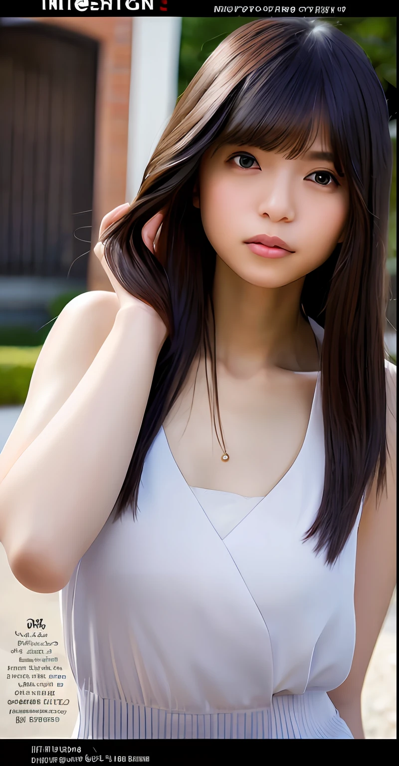 Nikon Z 85mm、((top-quality)) ((masterpiece))、intricate-detail、Sharp focus、proffesional、Photorealsitic、real life、surrealistic、photorealisim、Silhouette Light、finely detail、top-quality、Highly detailed CG Unity 8k wallpapers、erfect artwork、The upper part of the body、shinny hair、radiant eyes、shinny skin、realisitic、14years、being thin