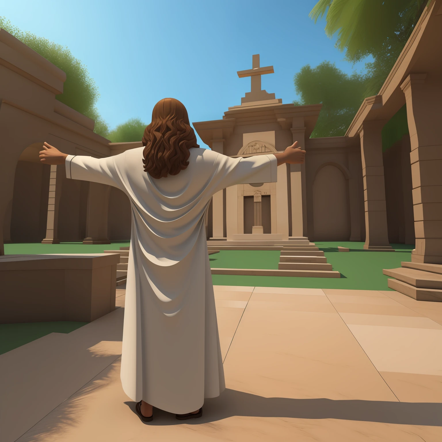 jesus, 3d rezando