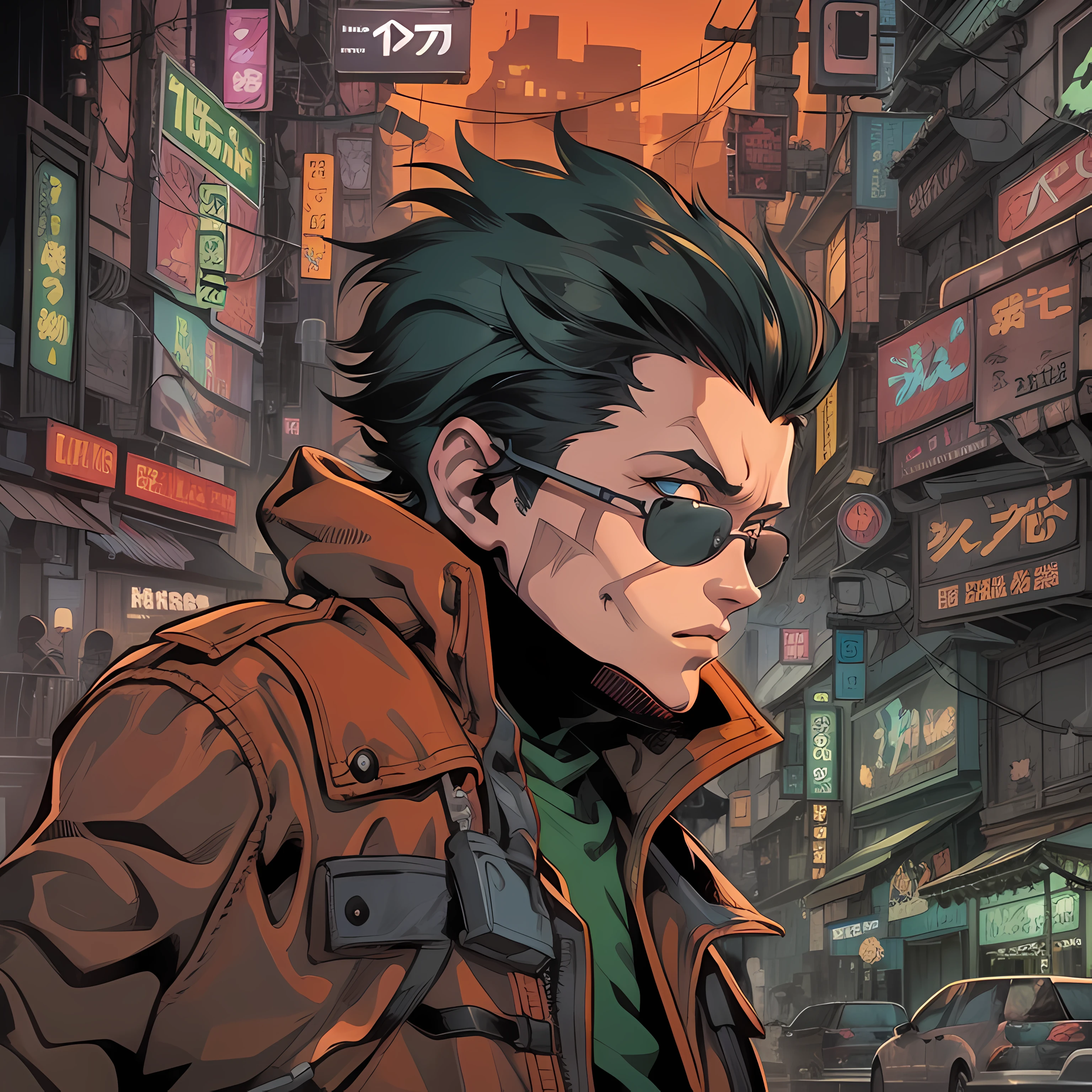 cyberpunk, 8 0 s anime style, akira vibes, in neo tokyo, akira color palette, futuristic tetsuo, Pop Art, masterpiece, accurate, Poster, anatomically correct, hand drawn, simple lines, tshirt design, vector art, illustration, digital art, anime style, magazine style, background in print, (style of darkest dungeon:1.1), hyperrealism, ethereal, cel shading, anime coloring, (anime screencap:1.2), (highly detailed,masterpiece, best quality:1.1)