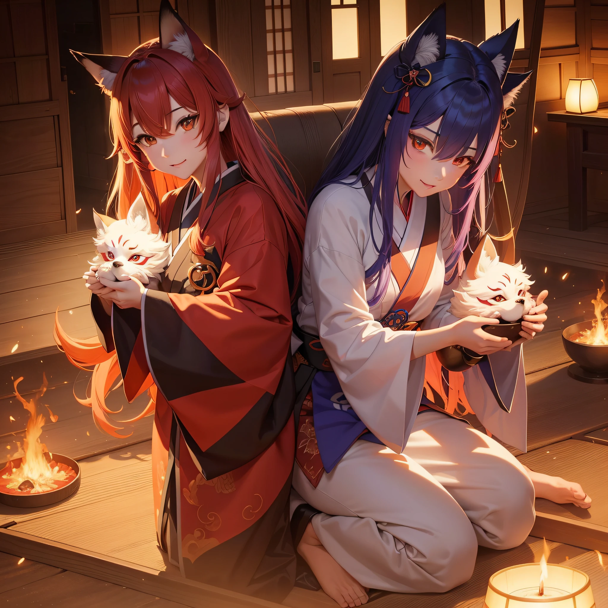 Looking at Viewer,Deep bow ,Fox Yokai、It is a fictional creature that appears in lore and culture around the world.。Below is、Let's express the image of a general fox yokai with keywords.:
Enchantment and mystique
Shapeshifting ability
Clever and cunning
Has magical powers
Playfulness and mischief
Red fur
Different eye colors
Interact with humans
Protect your home and crops
Familiar work.
Fox Yokai、Japanese「Demon Fox(welcome)」and Chinese「Nine-tailed fox(Kyubiko)」etc、appearance々Known by name。These yokai are generally、Has the ability to transform、Transforming into human form、It is famous for deceiving humans。pure、The fox monster is depicted as a clever and cunning being、Has magical powers、time々We interact with humans。They are also、Crop protection、When they are々It is said to work as a messenger to serve the house.。
Fox Yokai、Although different cultures have different characteristics and stories、In general, Its charm and mystique、And it is known for its transformative character.