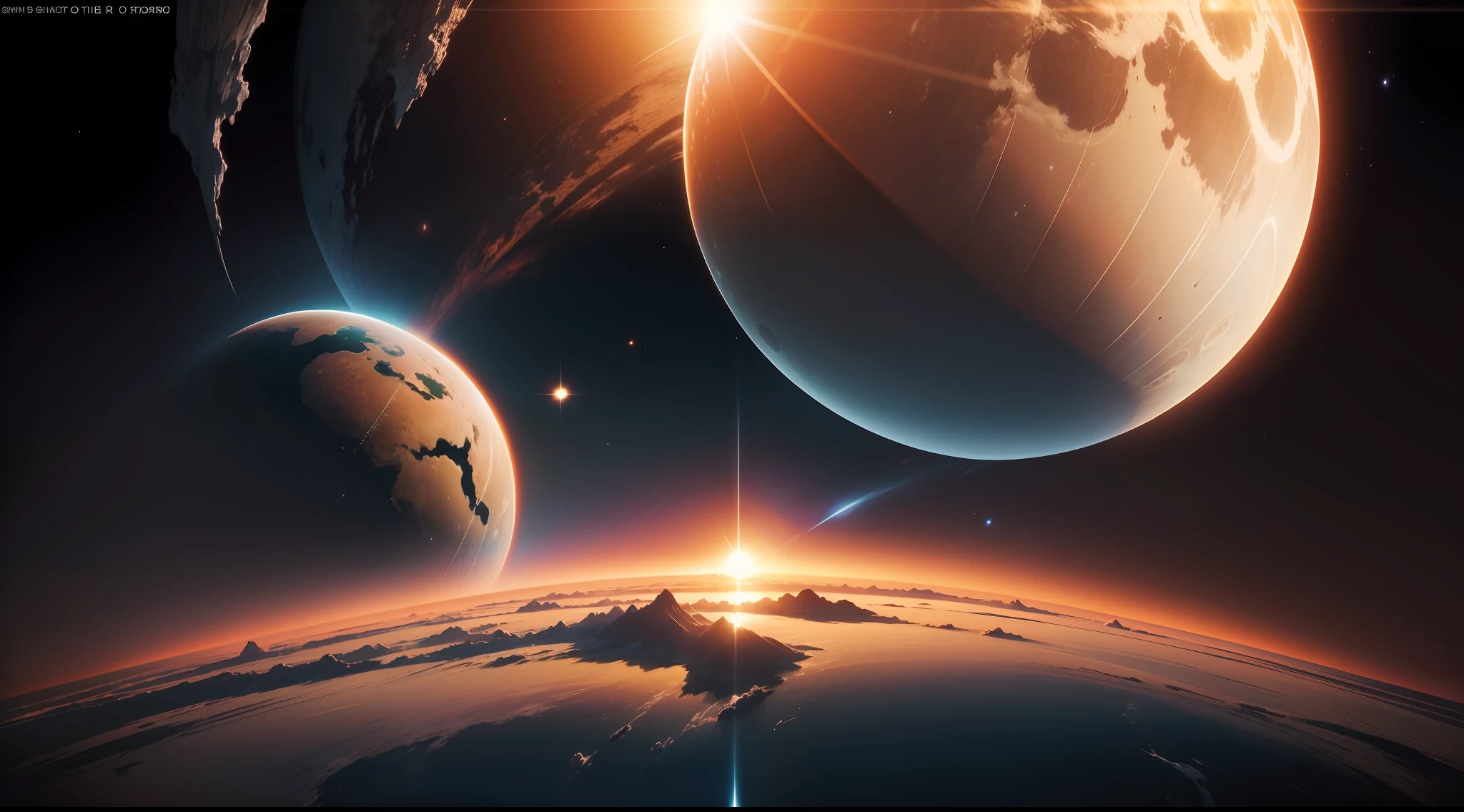 The sun rises from the shadow of the Earth in outer space、zori、Fantastic、Ethereal、Fantastic、Ethereal、Photorealism Based Details Widget 1.3, Ultra-detailed depiction、Cinematic shots with HDR effect、Vignette and center screen、Generate in automatic mode