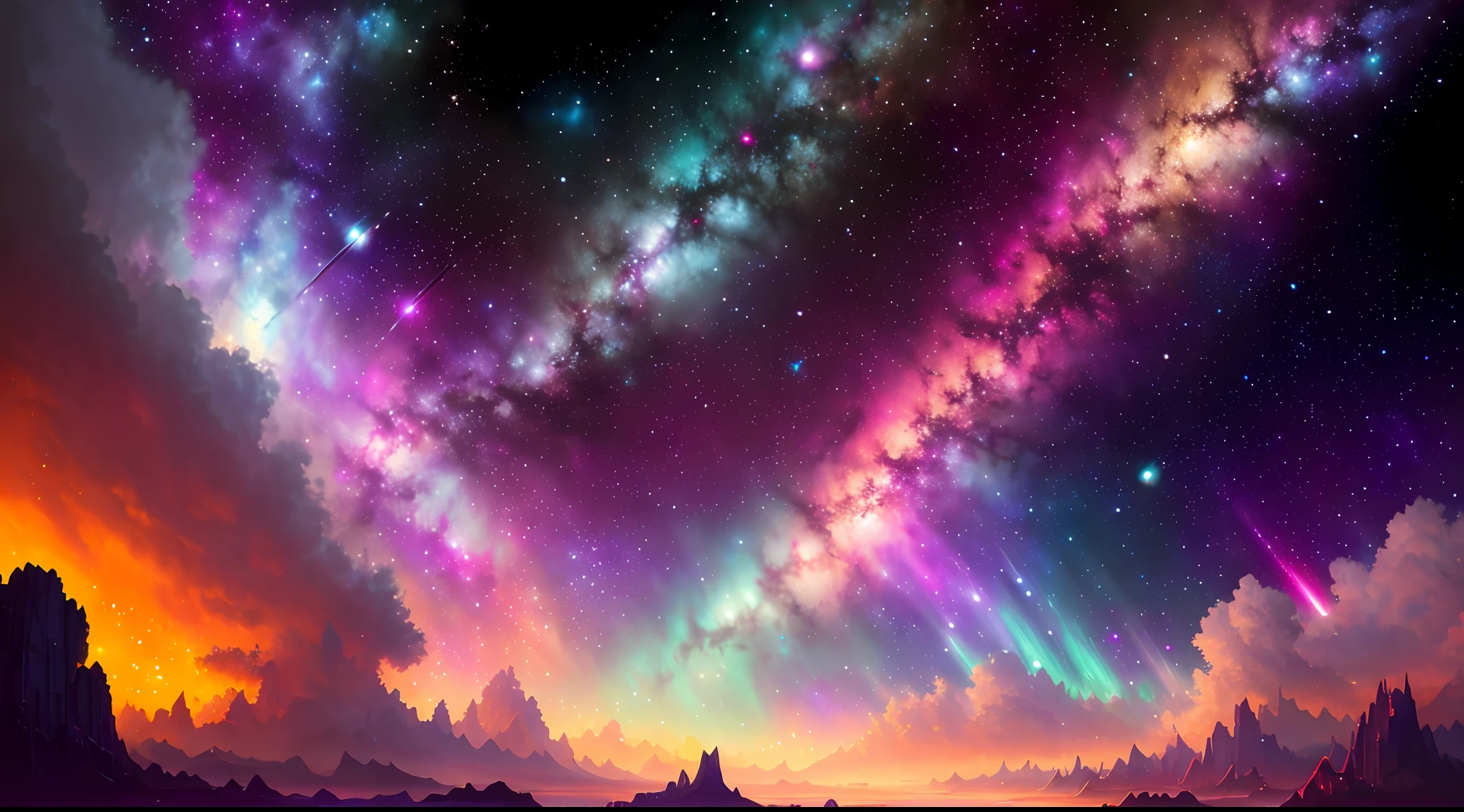 (best quality,masterpeace),(hyperdetailed colourful),
A galaxy of swirling nebulas and stars
,perfect composition, best exposition,
, hdr, cinematic lighting, trending on artstation,trending on CGSociety, professional oil painting,immense detail,