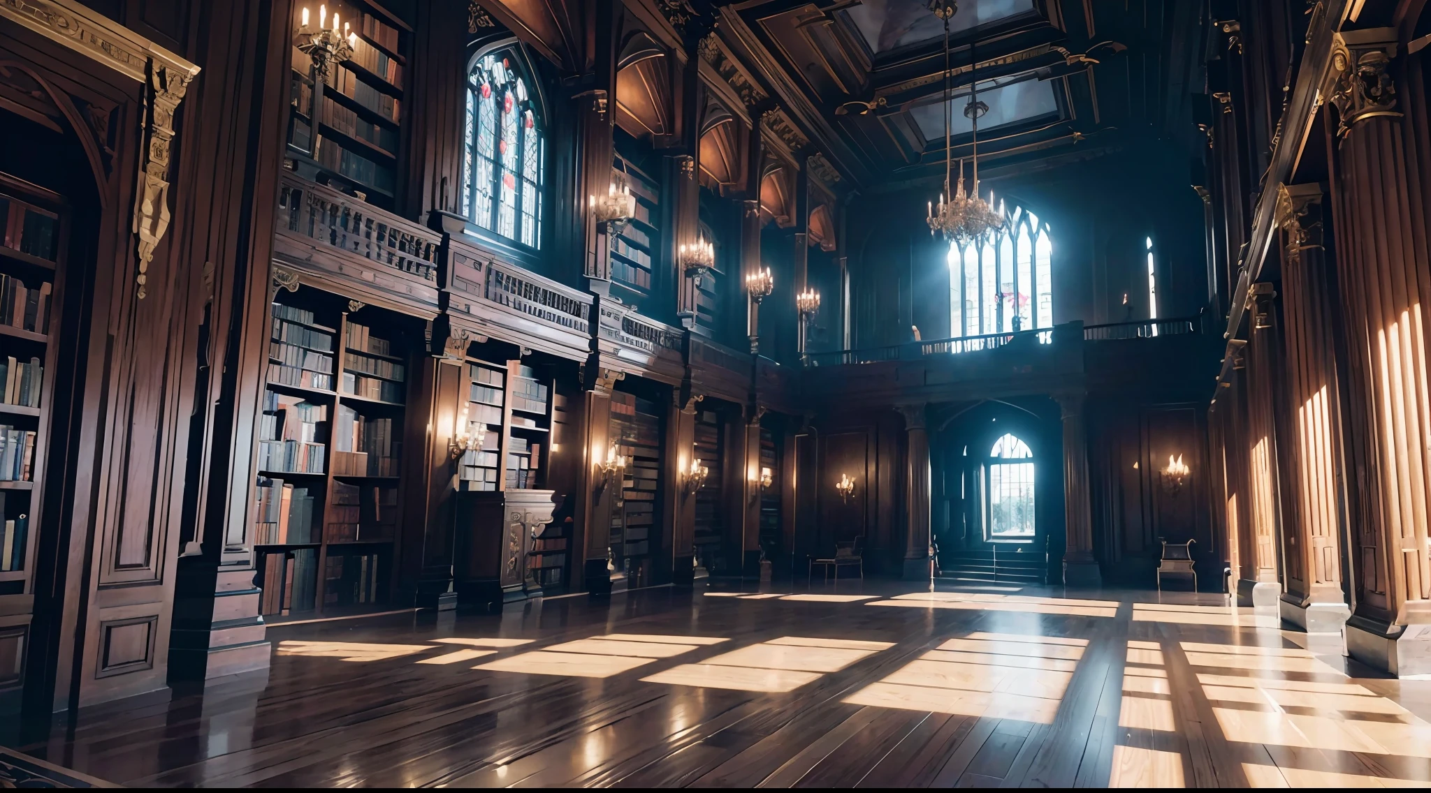 (by Greg Rutkowski: 1.2), ((no human)), fantasy, (massive bookshelf in a grand library), dynamic lighting, symmetrical angles shot, architectural, silent, vibrant atmosphere, sharp focus, (photorealism: 1.4), (intricate: 1.4) (masterpiece: 1.4) (illustration: 1.4), post-processing, 8k resolution.