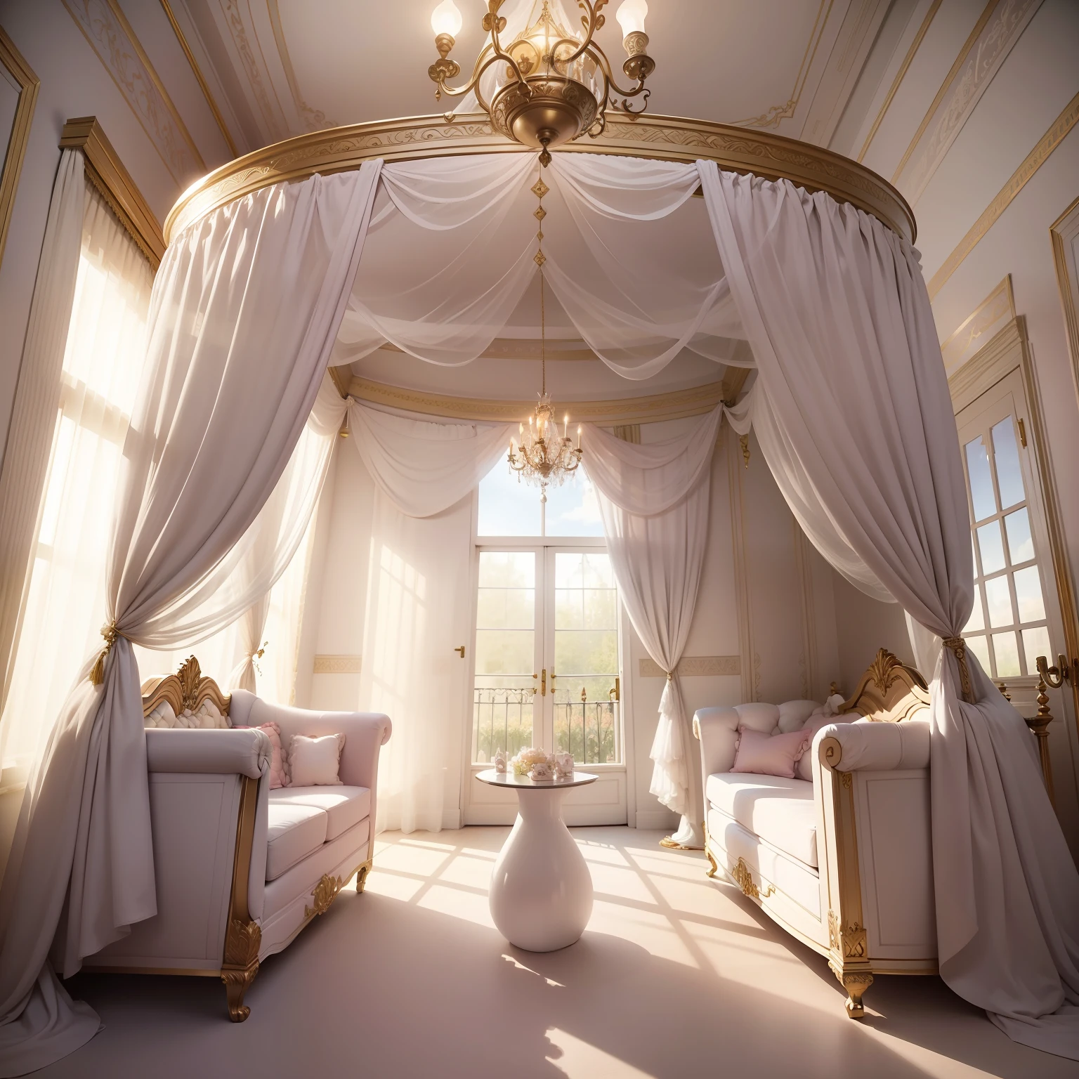 Craft a fairytale-inspired nursery fit for a prince or princess, with elegant castle-like cribs, dreamy canopy drapes, and a touch of enchantment in every detail."