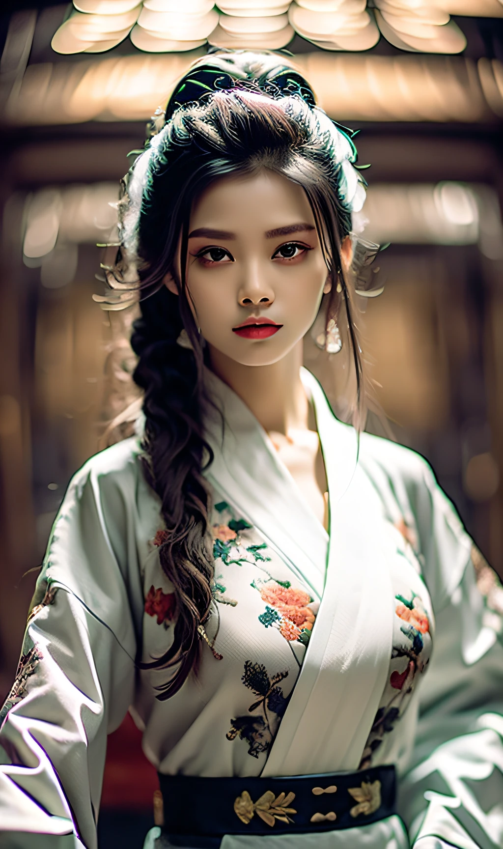 best quality, masterpiece, highres, wuxia 1girl, china dress, super Beautiful face, super beautiful eye, super beautiful hair