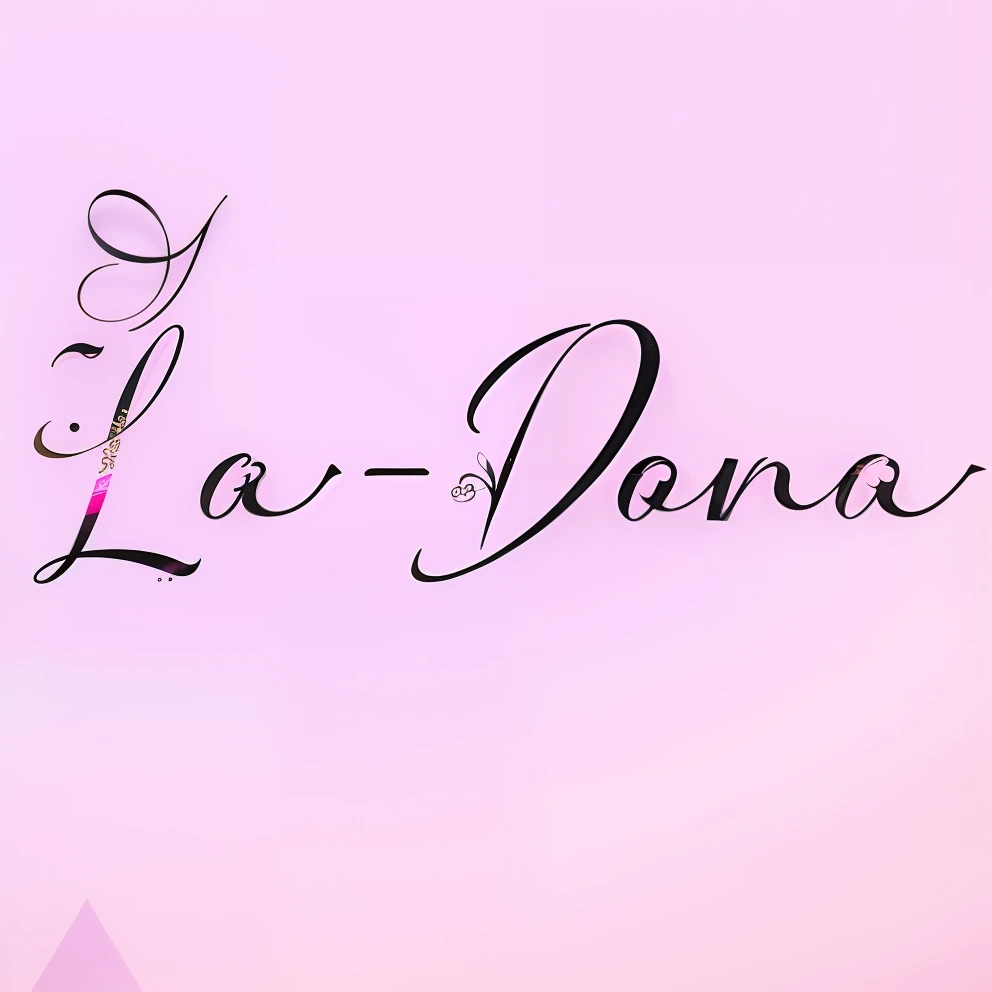 um close up de um fundo rosa com um logotipo preto e branco, handwriting title on the left, em letras brancas, inspirado em Zsolt Bovestiri, inscription, an album cover, El Dorado, Letras de estilo, Directed by: Liza Donnelly, by Gina Pellón, imagem detalhada, imagem retrato, arte promocional, vestir, Oscar de la Renta, letras limpas