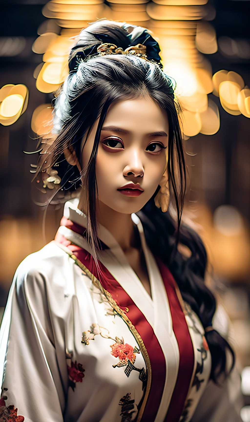 best quality, masterpiece, highres, wuxia 1girl, china dress, super Beautiful face, super beautiful eye, super beautiful hair