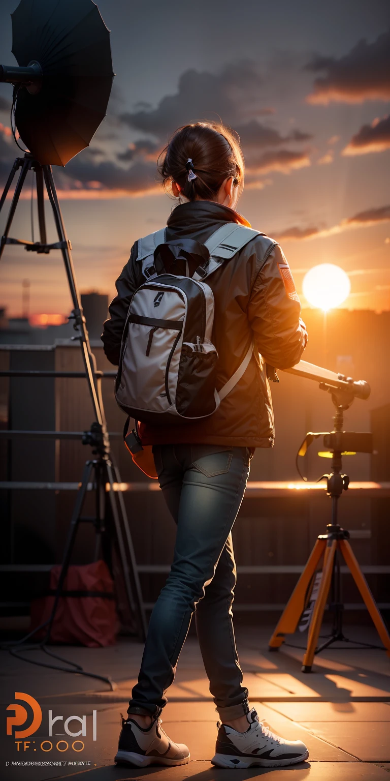 Change'this background to sunset professional product photography