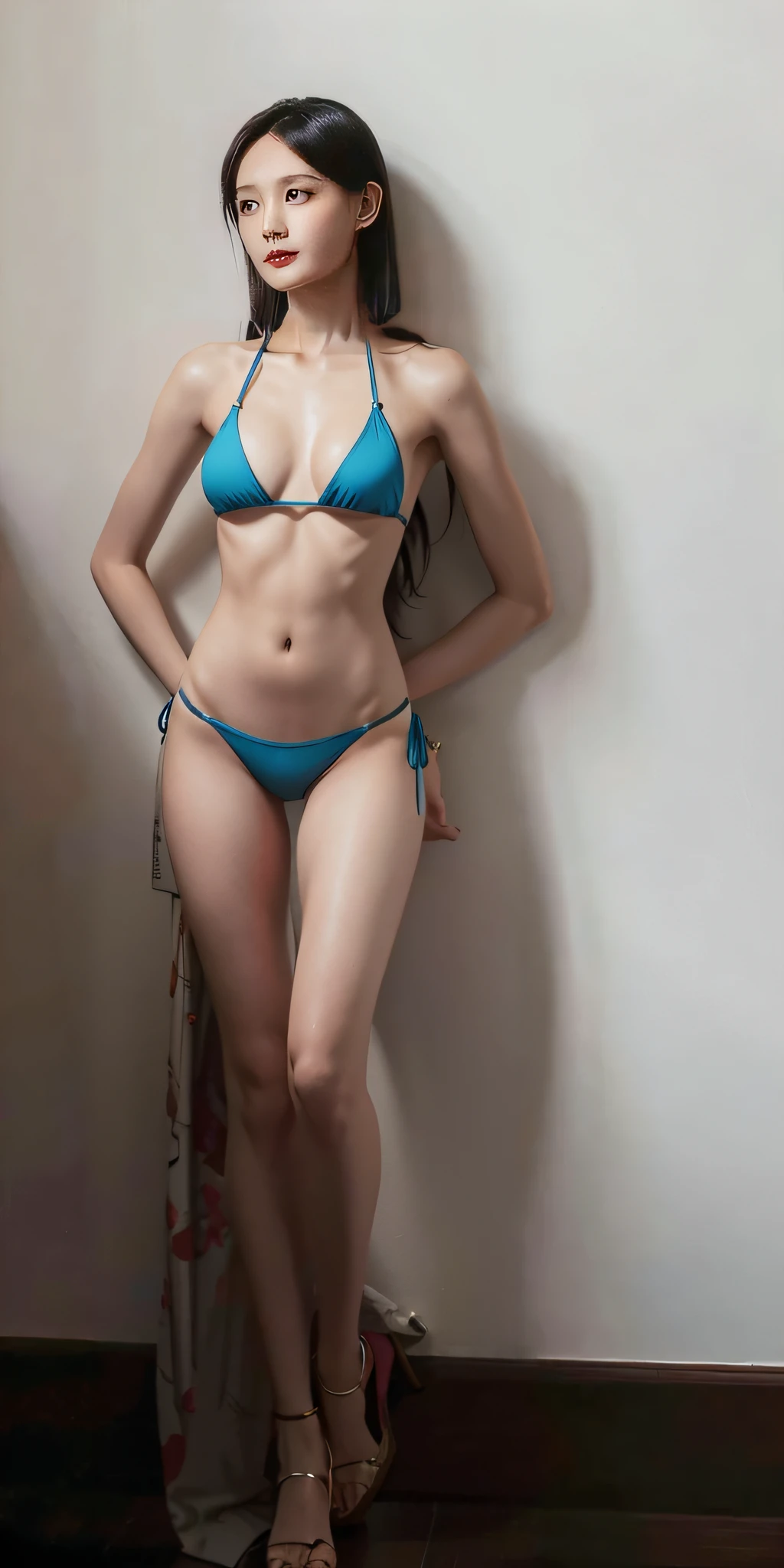 slim toned body,比基尼,big breasts thin waist,long leges,Open navel,sexy for