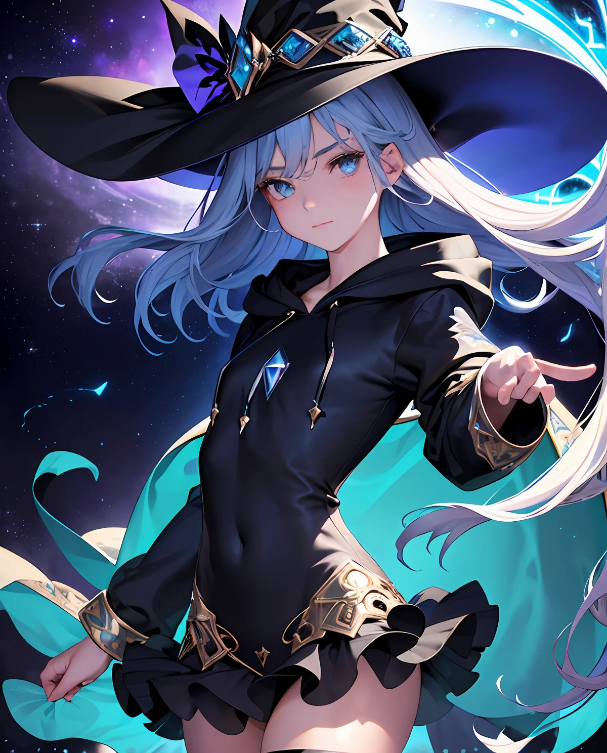 Best Quality, ultra hi res, photoreaslistic, picture of a beautiful girl, Detailed face, Undressing, (Detailed cropped hoodie、Drawstring hem、Graphic print with lots of frills and ribbons), Library, (close up of face), Seductive look, looking at another, Random background, Carlos, (Ultras_Detailed, nffsw:1.2), (pixiv:1.3), Perfect Illumination, Distinct, (a beauty girl:1.2),
pure_Innocent_girl, , (Extreme face closeup|((torso))}), POV, (((depth of fields))), pale and lustrous skin, (Small breasts), Neon glow, Random background, Vivid,Detailed, Realistic, Beautiful, stunning lighting, Stunning reflections, , Portrait, Looking down, Solo, Half shot, Detailed background, (1920s Art Deco theme:1.1), Witch Hat, Witch, Magical atmosphere, Hair flowing in the wind, Dark colored clothes with blue edging, Dynamic Pose, Colorful glowing elemental lightning in the air, Dark Magic, (style-swirlmagic:0.8), Floating particles, Clear background in moonlight, Updraft, , piratepunkai,