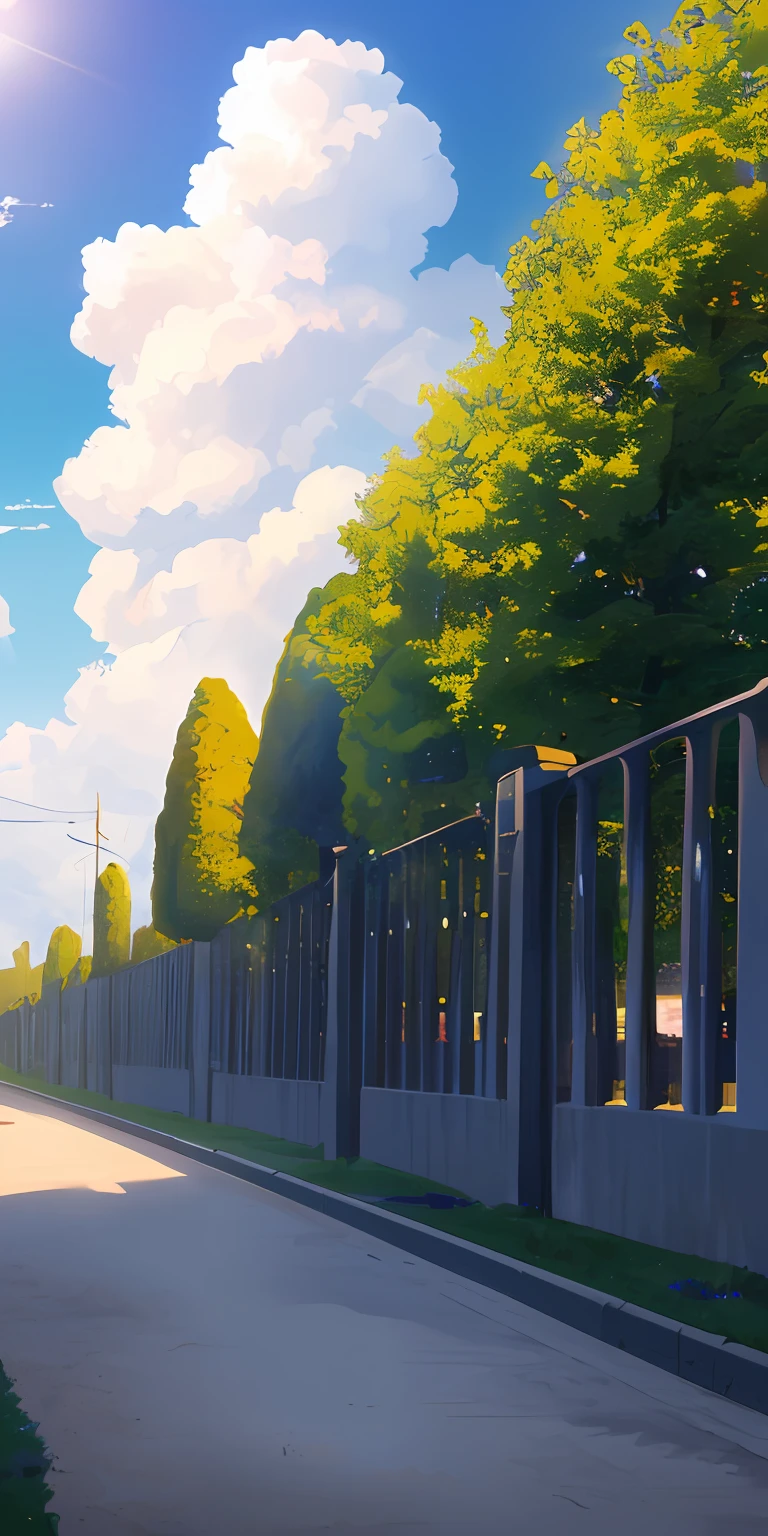 masterpiece, top-quality, (extremely detailed CG unified 8k wallpaper) (top-quality), (The best illustrations), (best shade)、Super Meticulous, blue-sky、appearance々There are different types of clouds, Shape and size.