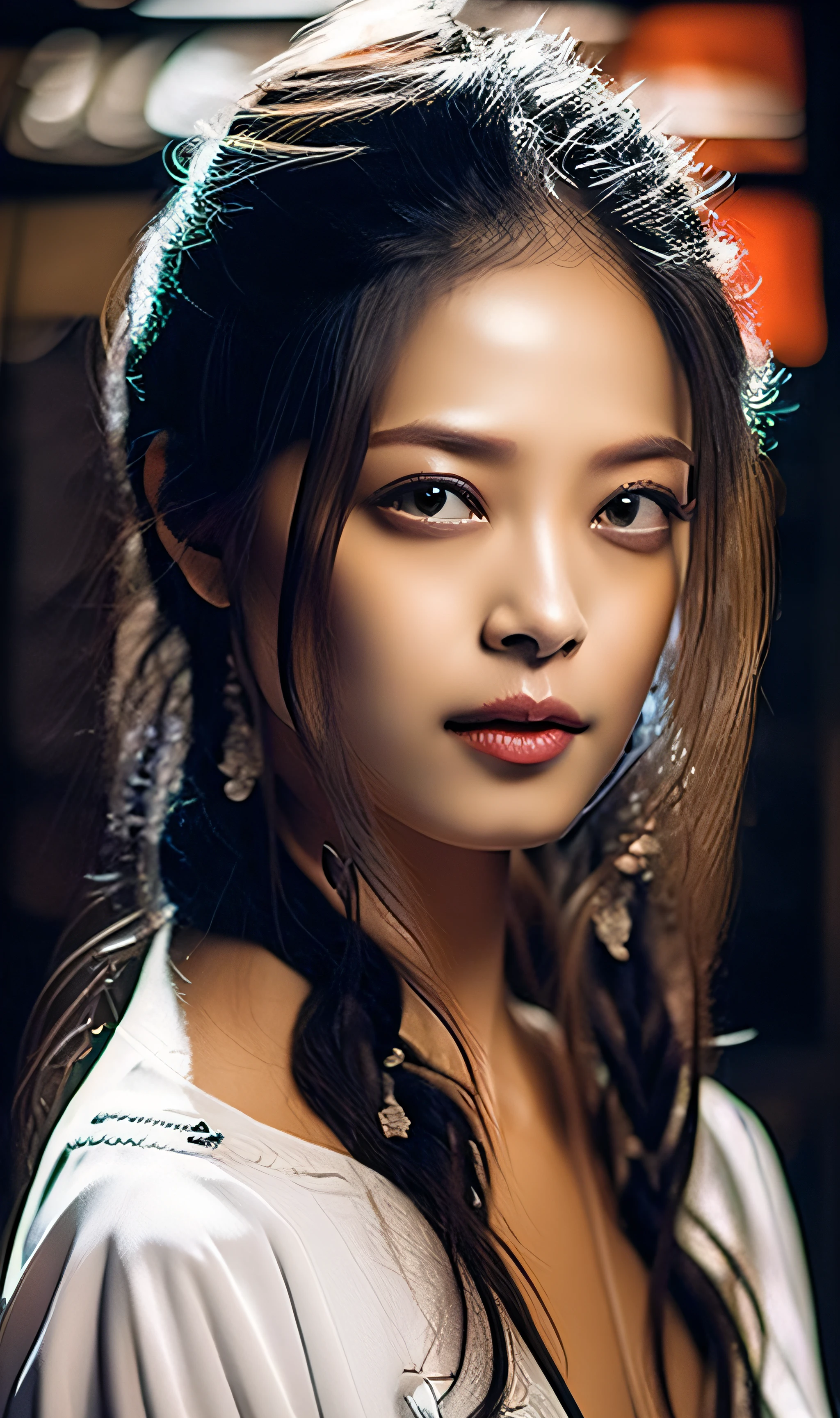 best quality, masterpiece, highres, wuxia 1girl, china dress, super Beautiful face, super beautiful eye, super beautiful hair