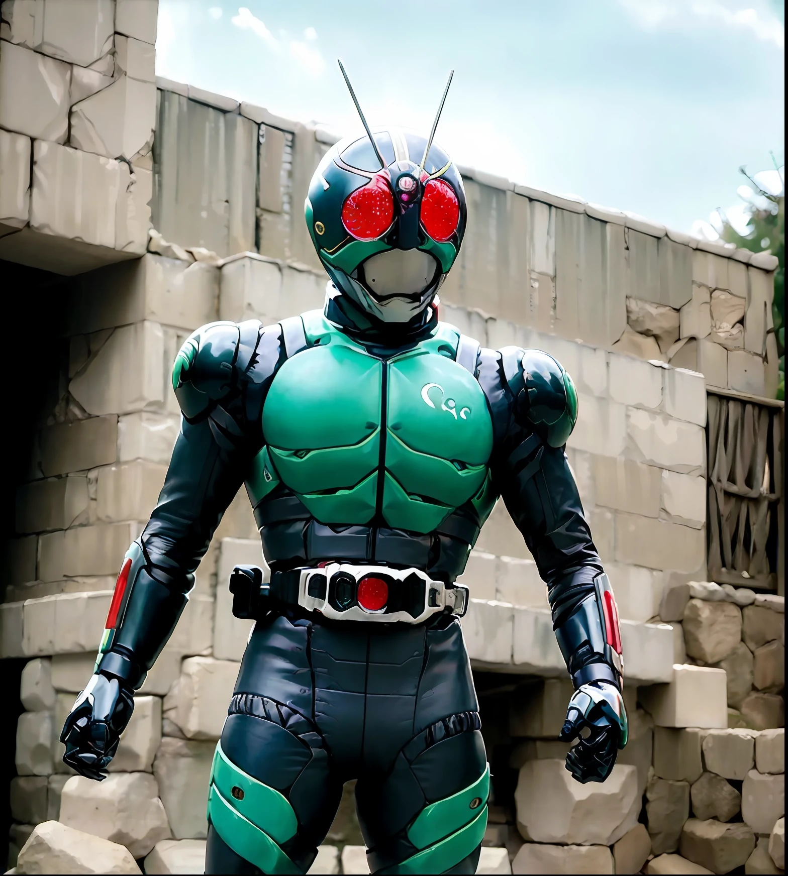 (sfw), 8k, RAW photo, Fujifilm eterna style photo,  (dark:1.4), (backlit photography:1.4), (facing viewer:1.2), full body ,(kamen rider:1.1), grasshopper mask, multicolored (exosuit:1.2) with neon eyes, armored (belt and gauntlet:1.1), outdoor,  fighting stance, (highly detailed:1.4), BREAK by Alyssa Monks , Annie Swynnerton , Beatrix Potter , Andrea Mantegna , Marco Mazzoni , Sara Wollfalk , Carlos Cruz-Diez , Saturno Butto , John Totleben , dust storm