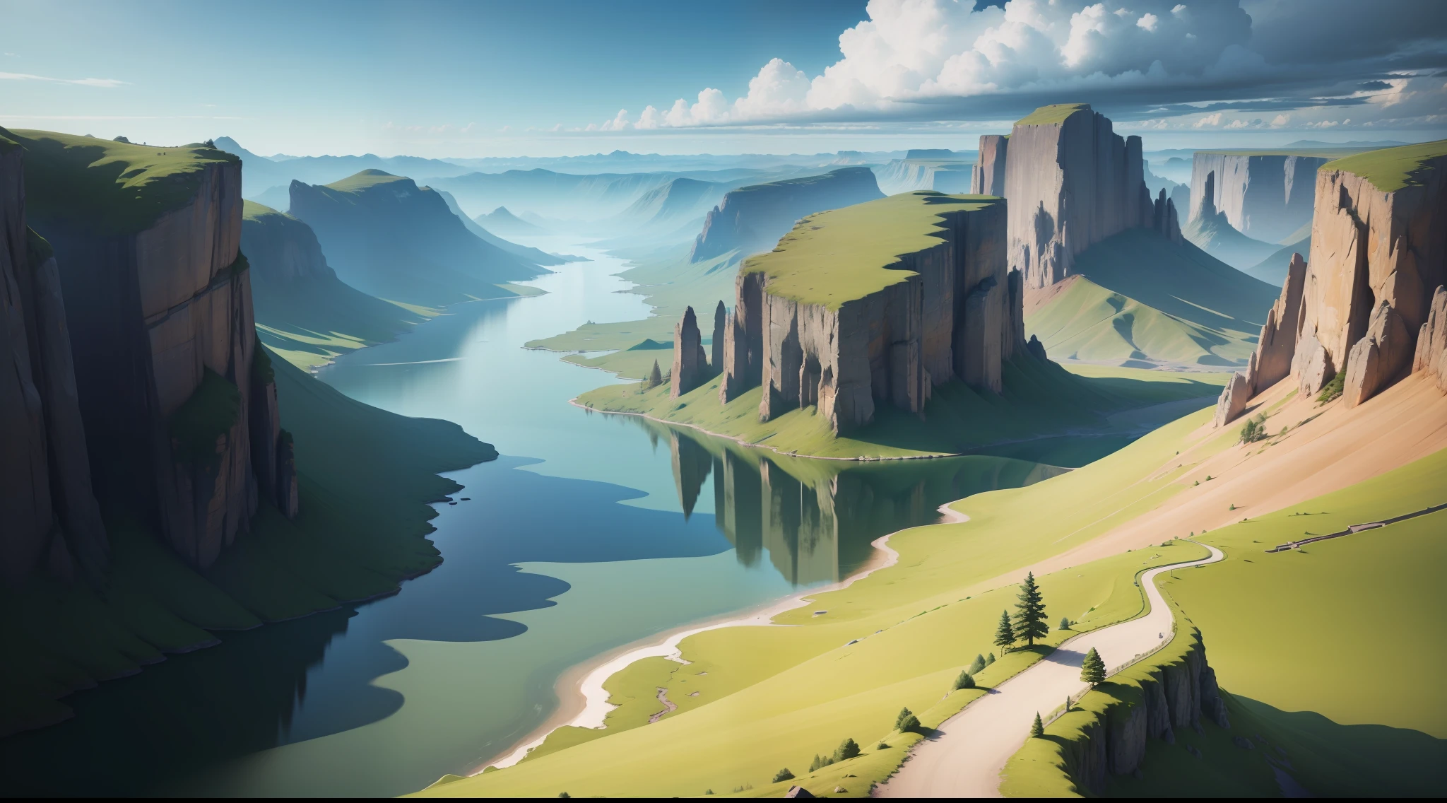 Matte landscape background picture HD