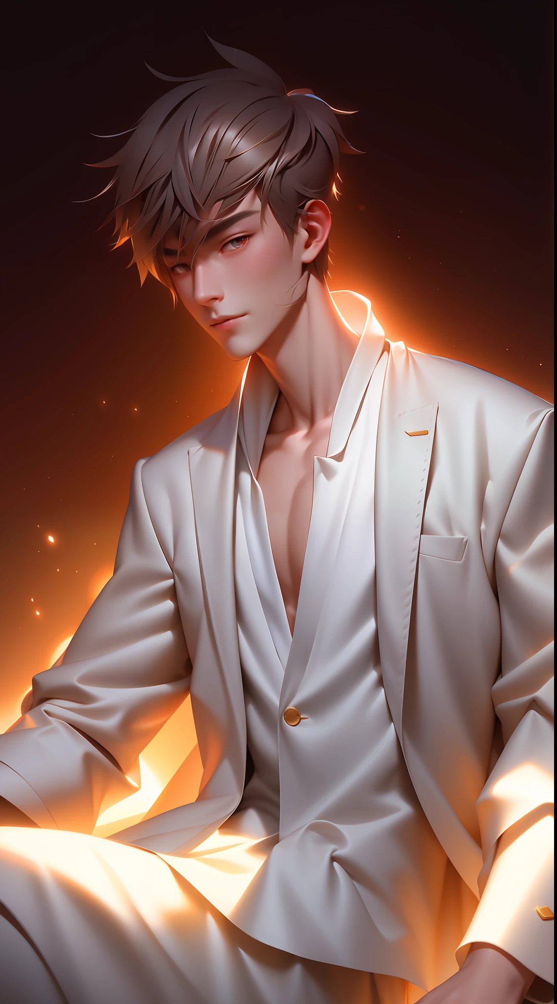 a drawing of a man in a suit and tie sitting down, handsome anime pose, anime handsome man, clean lineart, ((wearing aristocrat robe)), kentaro miura manga style, perfect lineart, tall anime guy with blue eyes, inspired by Okumura Masanobu, anime portrait of a handsome man, young anime man,, beautiful line art, detailed manga style, extremely fine ink lineart,exquisite line art, perfect lineart,exquisite line art, exquisite digital illustration, detailed digital drawing,digital anime illustration, a beautiful artwork illustration, detailed matte fantasy portrait, beautiful line art, great digital art with details, goddess. extremely high detail, 4k detailed digital art, stunning digital illustration, digital fantasy illustration,((Best quality)), ((masterpiece)), (detailed:1.4), 3D, an image of a beautiful female,HDR (High Dynamic Range),Ray Tracing,NVIDIA RTX,Super-Resolution,Unreal 5,Subsurface scattering,PBR Texturing,Post-processing,Anisotropic Filtering,Depth-of-field,Maximum clarity and sharpness,Multi-layered textures,Albedo and Specular maps,Surface shading,Accurate simulation of light-material interaction,Perfect proportions,Octane Render, Two-tone lighting,Wide aperture,Low ISO,White balance,Rule of thirds,8K RAW,subsurface scattering, best ratio of four fingers and one thumb