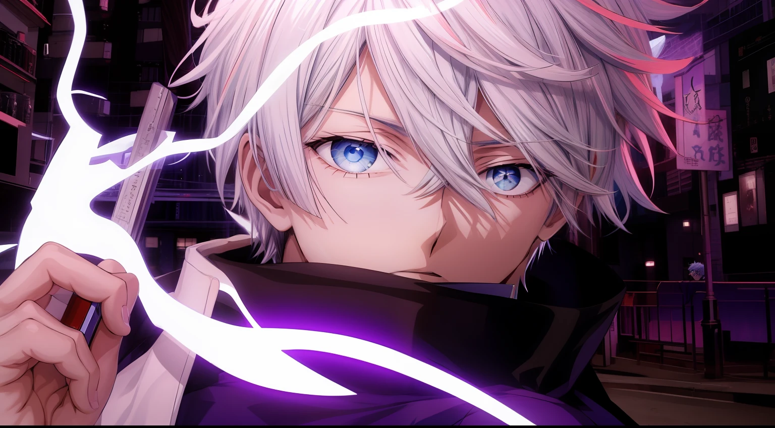 personagem de anime com cabelos brancos e olhos azuis segurando um raio, Killua Zoldyck Retrato, Killua Zoldyck, Melhor Anime 4K Konachan Wallpaper, Killua Zoldyck cabelo preto, badass anime 8 k, hiper ultra detalhado, Gatilho Estilo de Arte de Anime, estilo anime 4K, Ken Kaneki