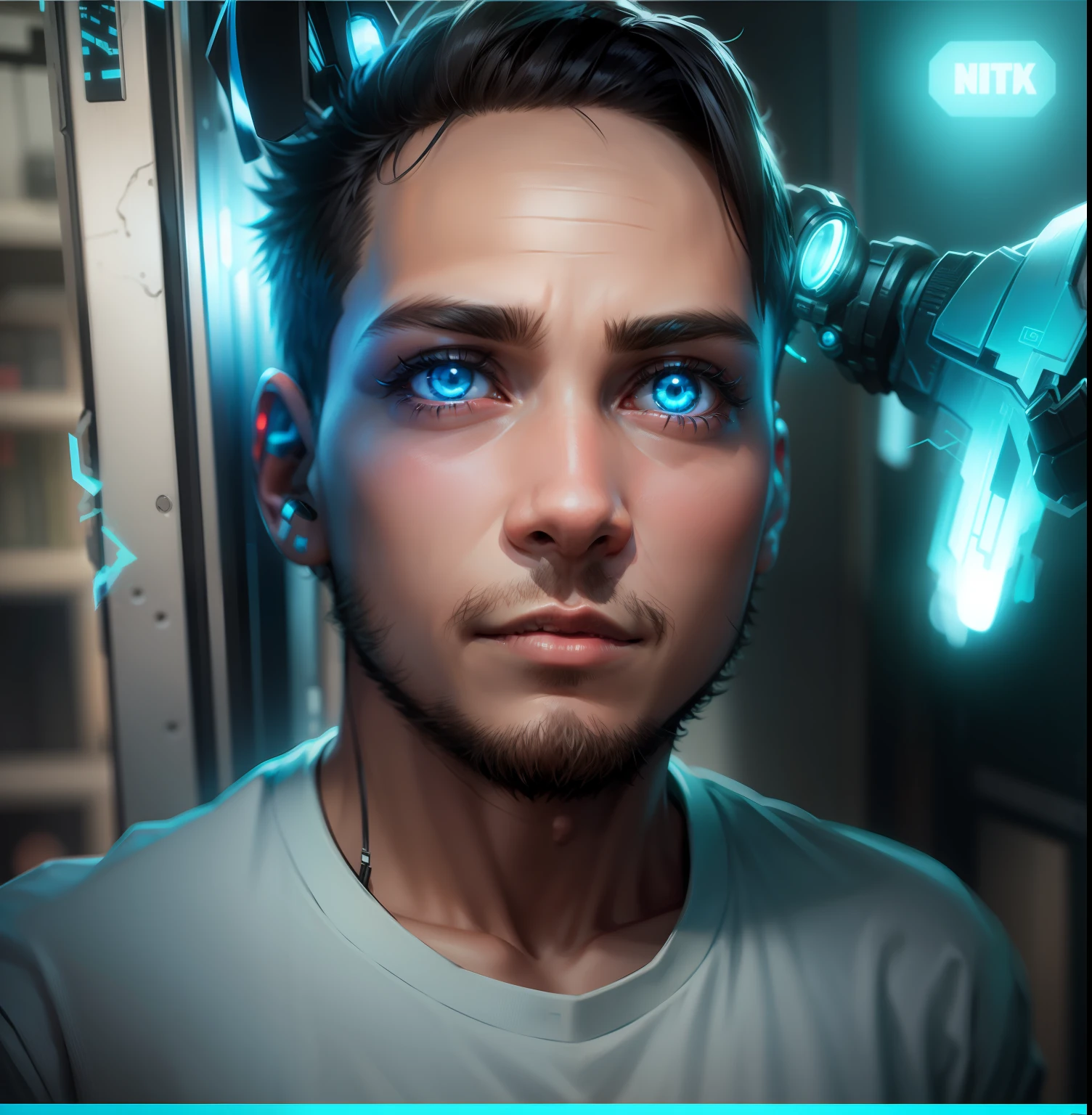 Cyber punk hansome little boy nltra reylstik