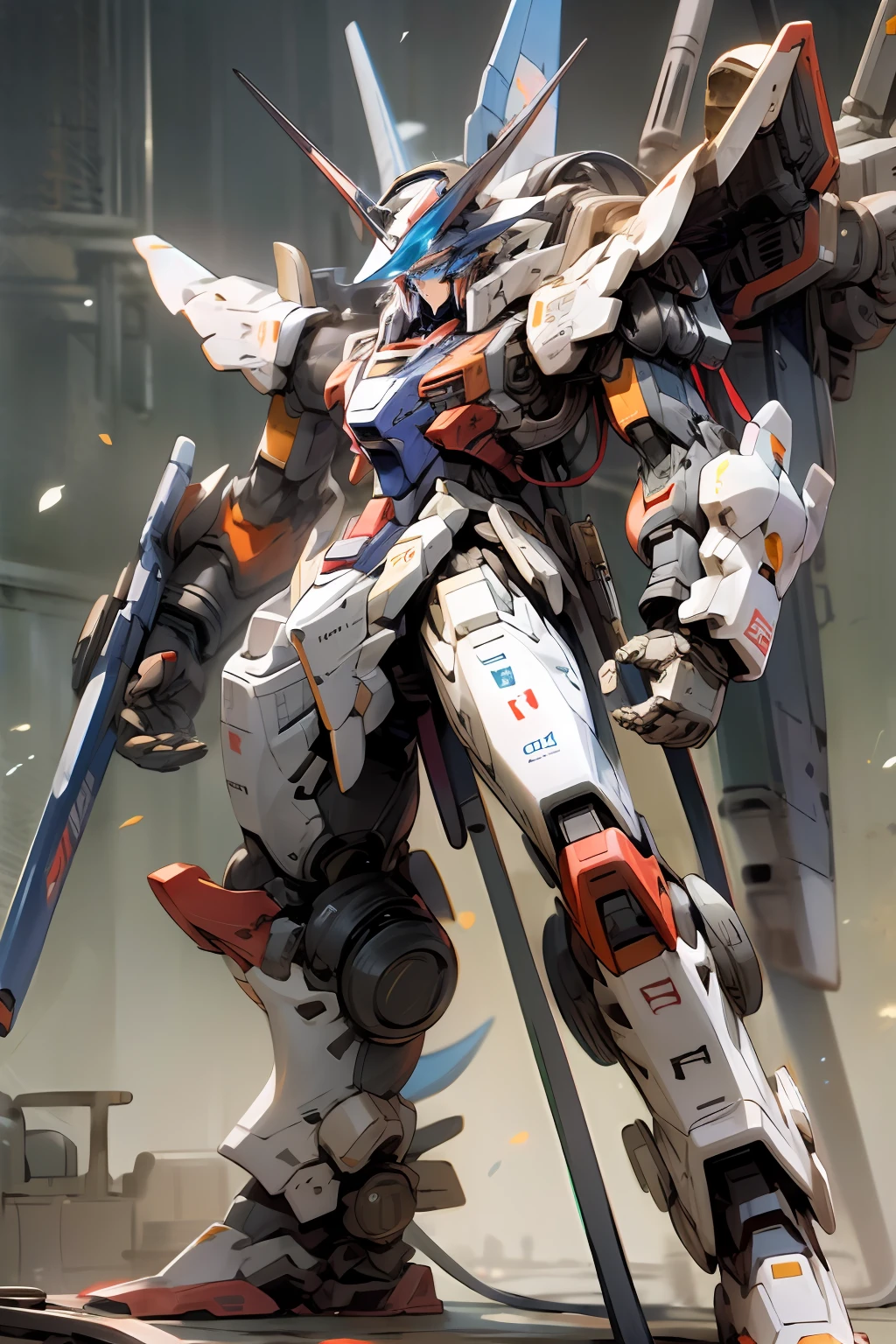 Boy mech,full bodyesbian,Full body mecha,Dragon head mech,Lifelike,wallpaper hd,8K,Blue eyes,A detailed,in mecha style,Gundam Warrior,Japanese anime,battleground background,Libido boy