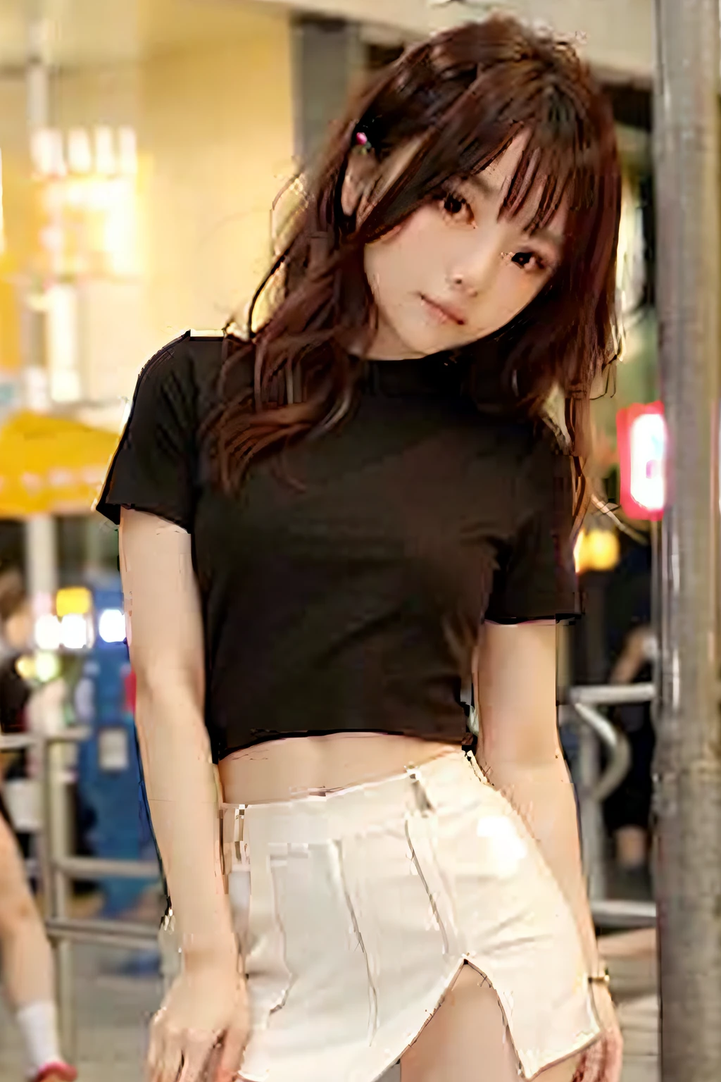 hkgirl、In the street、a miniskirt、Shirt blouse、Healthy legs、Sexy body、