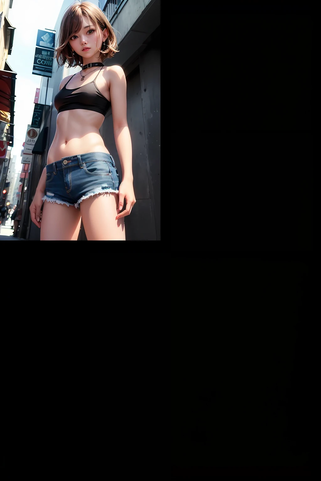 Harnes、Ultra shorts、Beauty with short hair