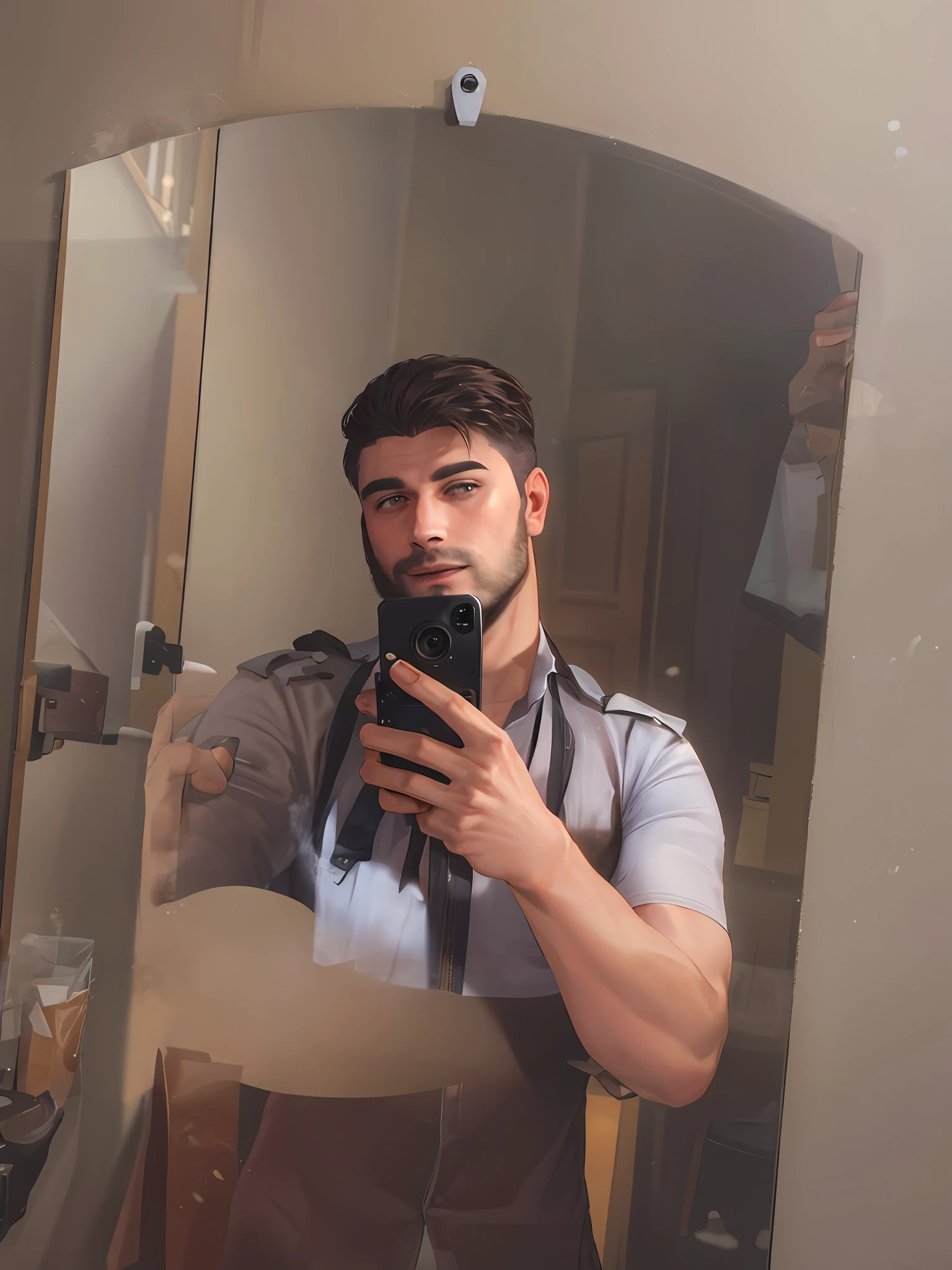 there is a man taking a selfie in a mirror, 8k selfie photograph, very very low quality picture, full body profile camera shot, selfie!!!!! of a man, full body photogenic shot, full body in camera, full body camera shot, cinematic shoot, mirror selfie, shot on nikon z9, frontal pose, selfie of a man, portrait shot 8 k change this background realistic face ultra realistic, muscle, handsome 24age,indain