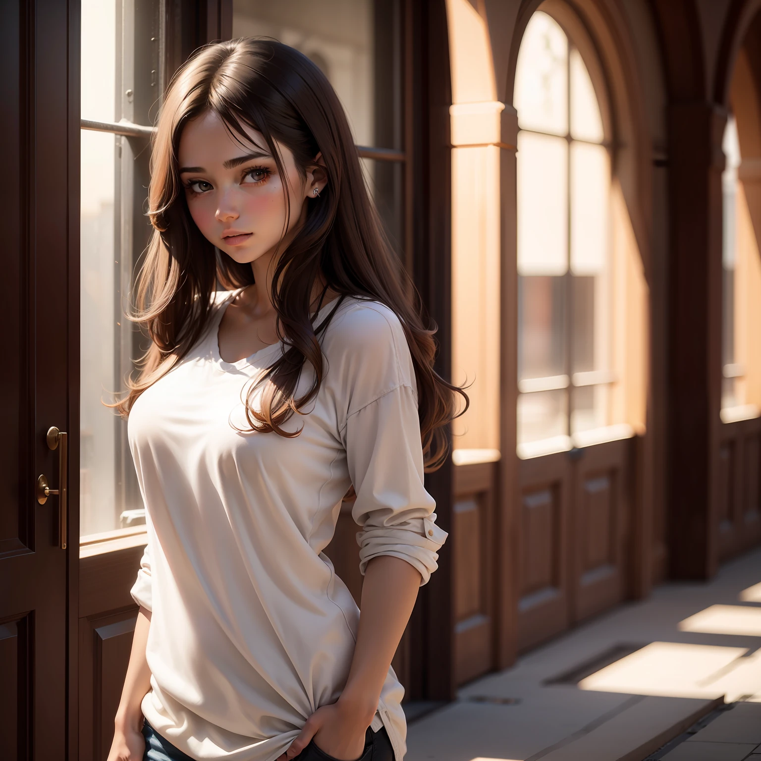 beautiful brunette girl
