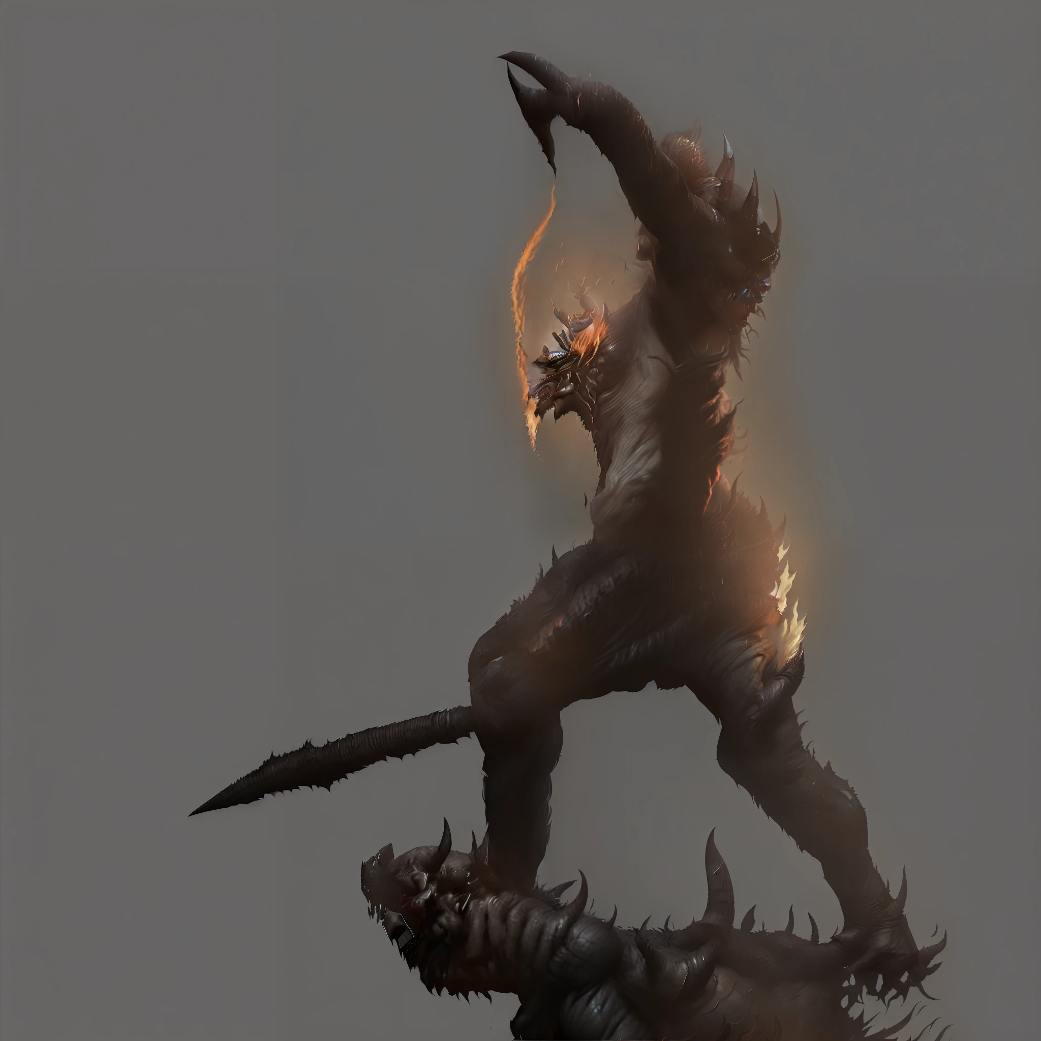 ((Diabolical)), (((Dark fire in the background))), Horror movie, Highly detailed, ilustration, Digital Art, hard disk, 8K, Soft lighting, Dark, Details, Ultra-realistic,((Full body)),